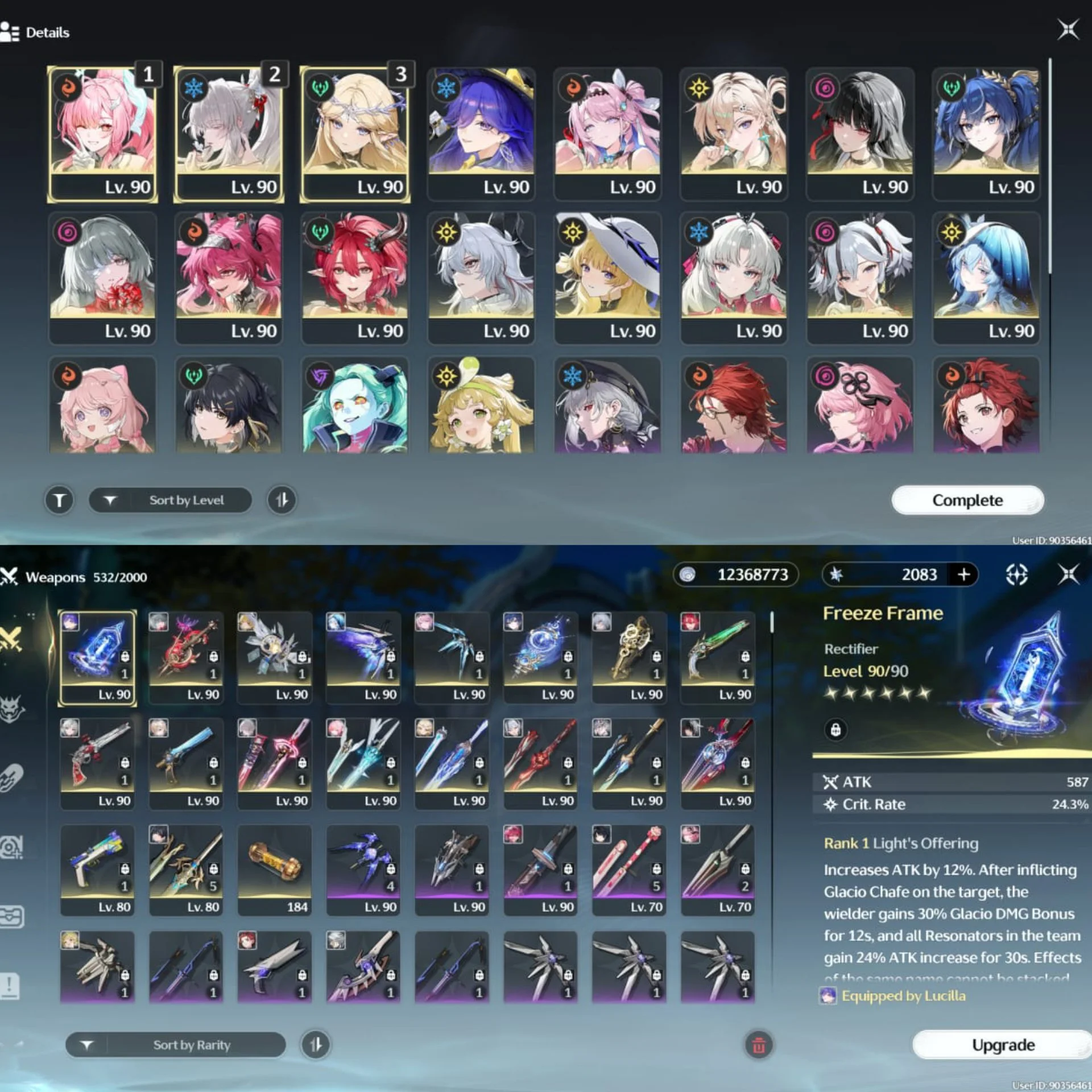 16 LIMITED CHAR + 13 WEAPON SIGNATURE - CAMELLYA S3 + CARTETHYIA S2 + AEMEATH S1 - RATE ON BANNER ENDGAME CONTENT EZ