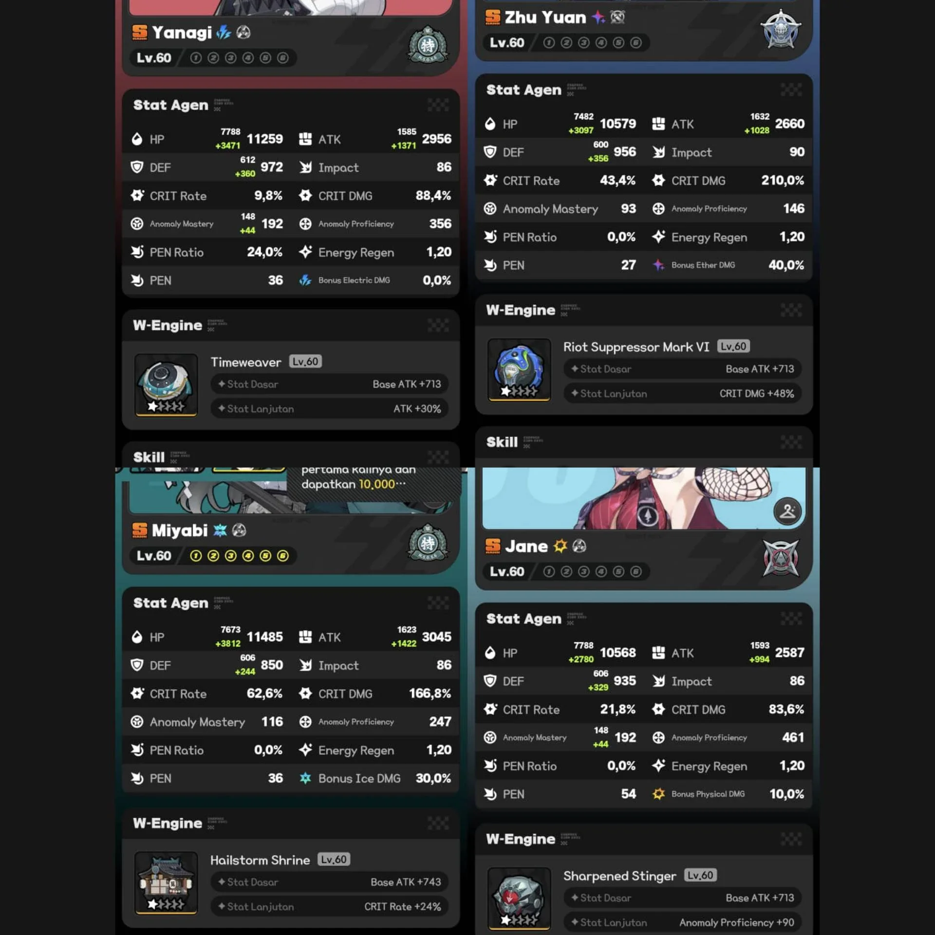 MIYABI M6, YI XUAN M1, LUCIA M1