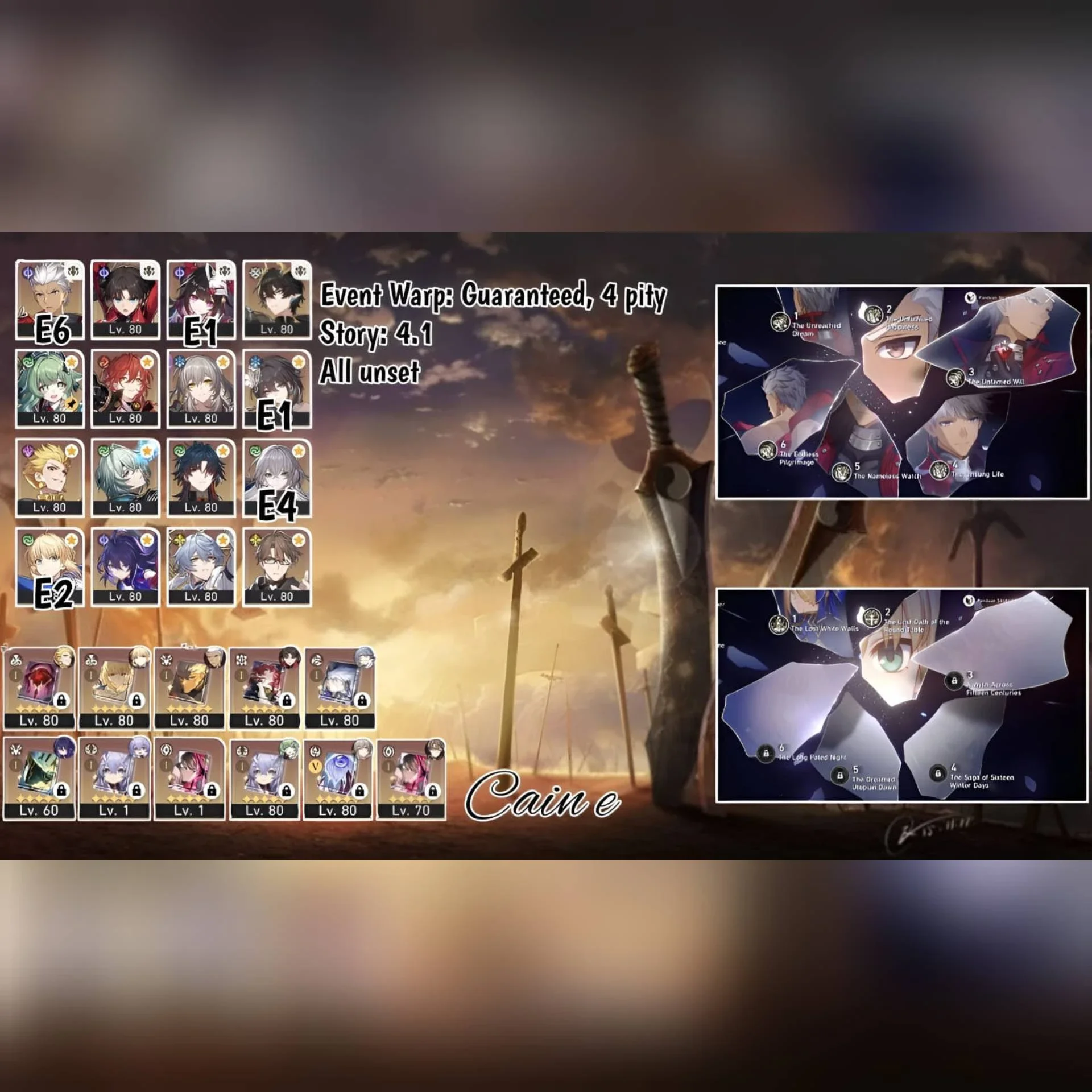 ARCHER E6S1 + SABER E2S1 + SPARKLE E1 + RUAN MEI E1 + BRONYA E4