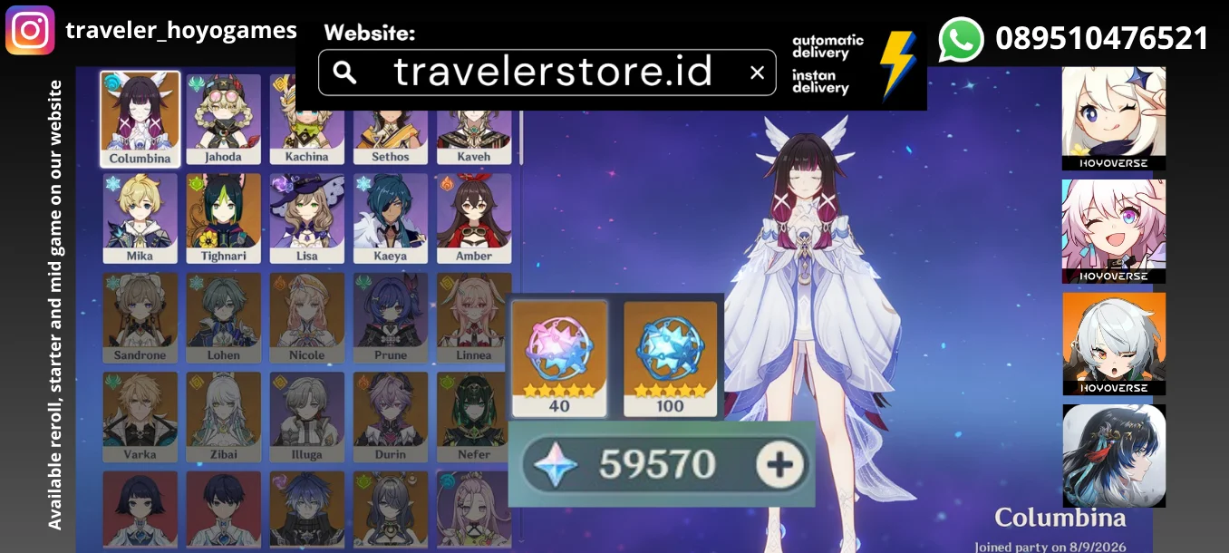 Columbina + 60000 Primogems