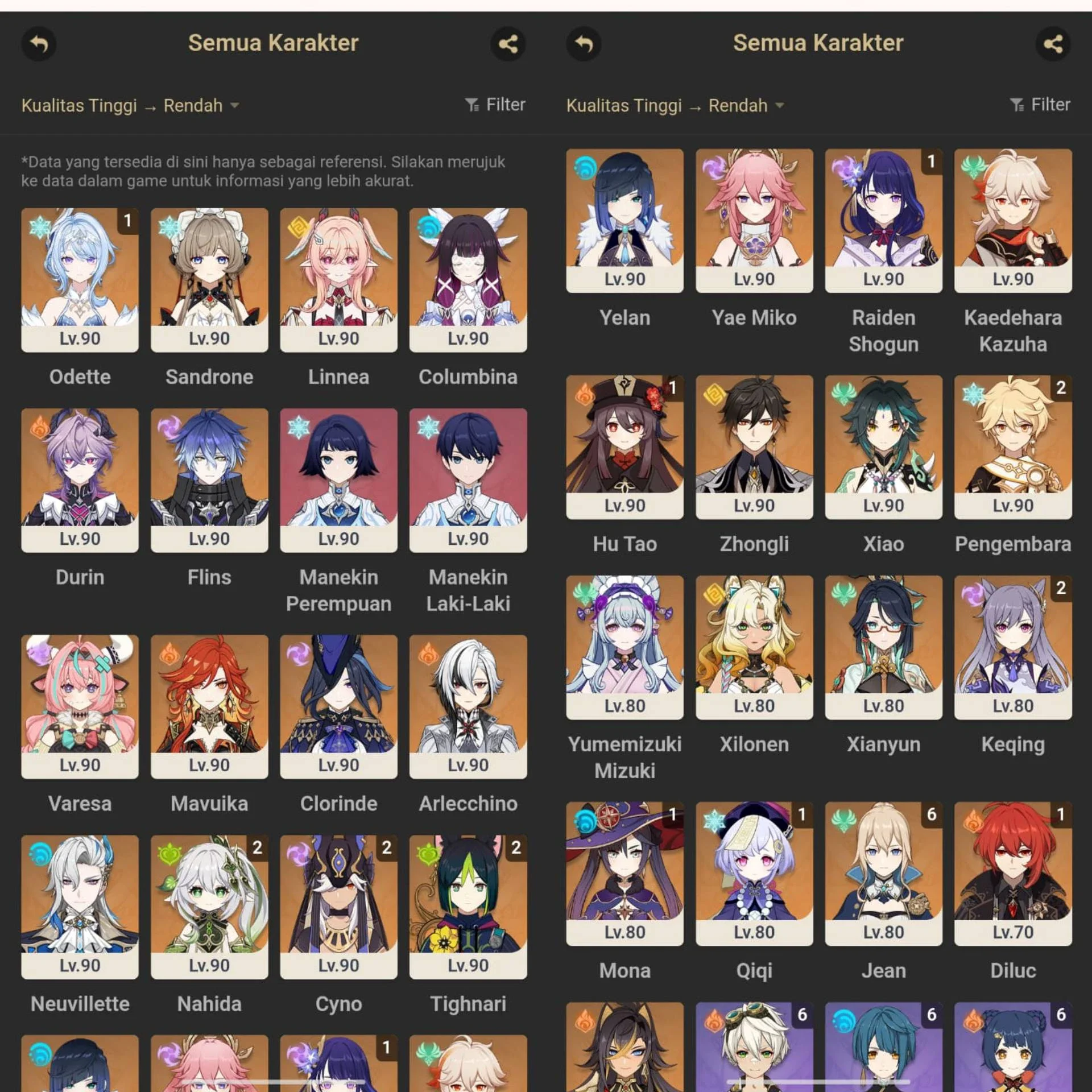 1 AKUN 3 GAME (ZZZ + GI + HSR)
