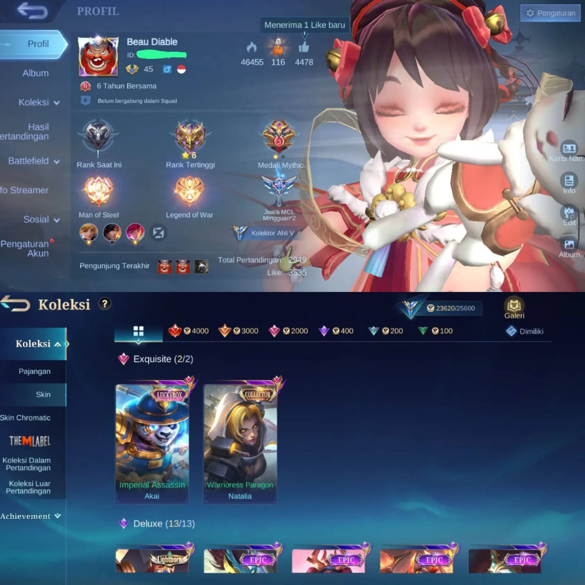 AKUN ML BUAT PUSH WR)