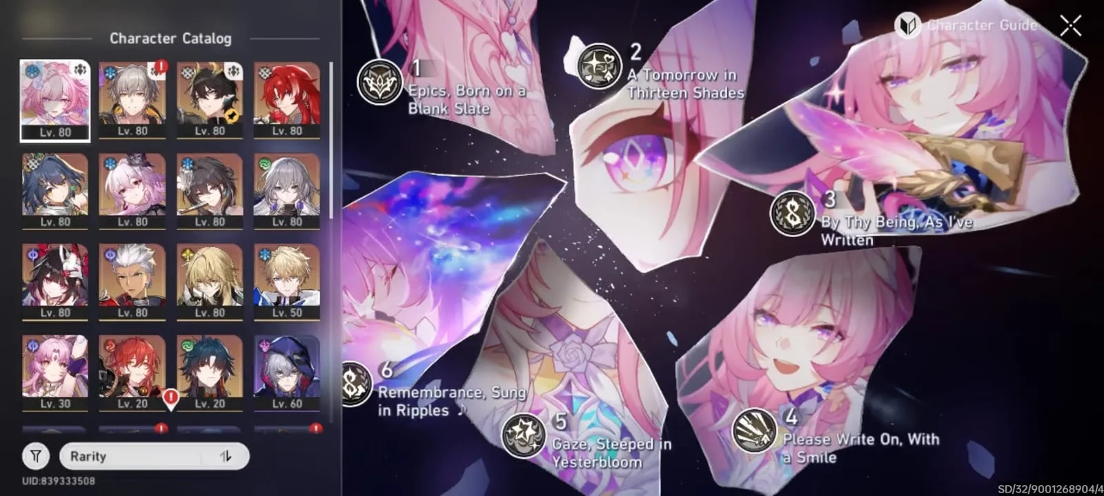 ASIA | Cyrene E6 + Signature, Evernight, Ruan Mei E1, Argenti, Sparkle, Archer, Yunli, DHPT, Bronya E1 | TL 70 | HSR-002