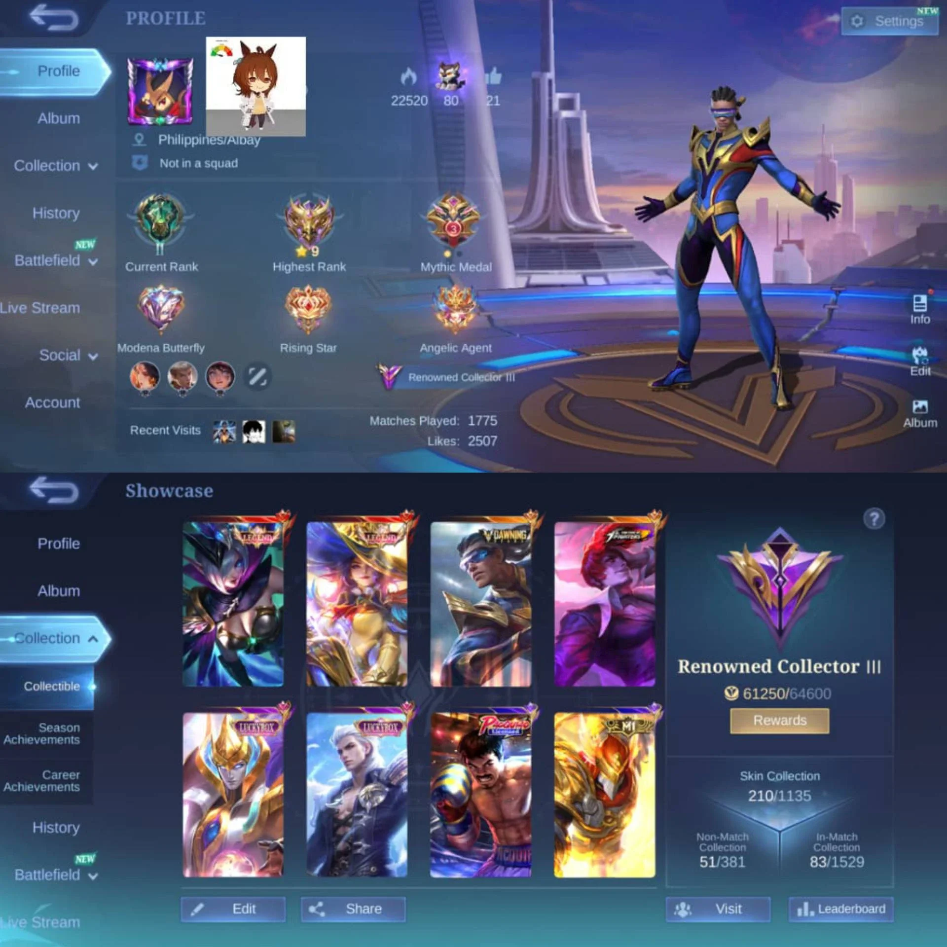 LEGEND MIYA LESLEY, KOF CHOU KARINA, DAWNING BRUNO