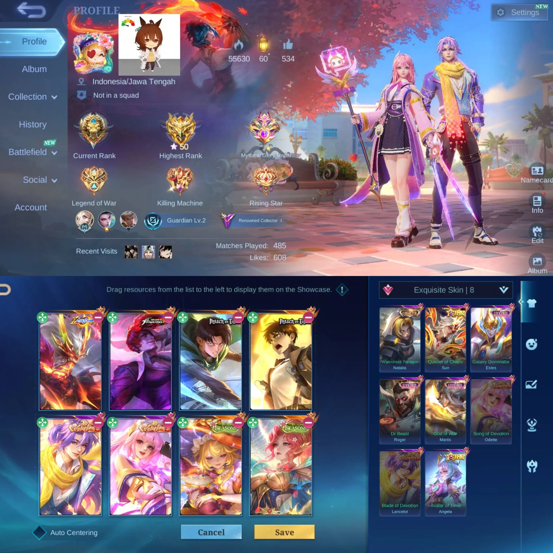 3 KOF CHOU AURORA KARINA, 2 AOT MARTIS YIN, 2 SEASON FLORYN MIYA