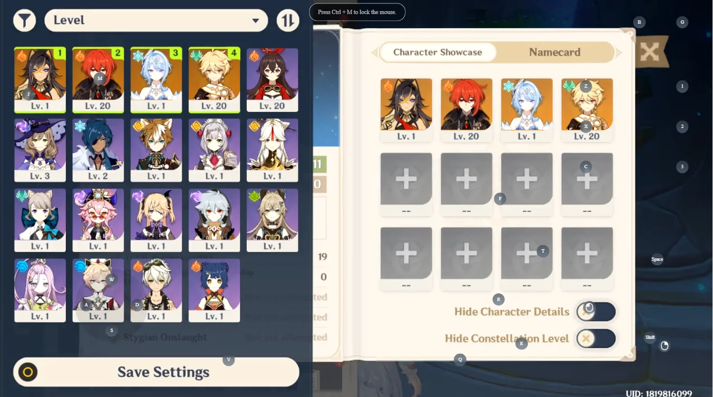 ASIA | 3x 5★ | Odette, Dehya, Diluc | AR 10 Starter (Unset All) | GI-014