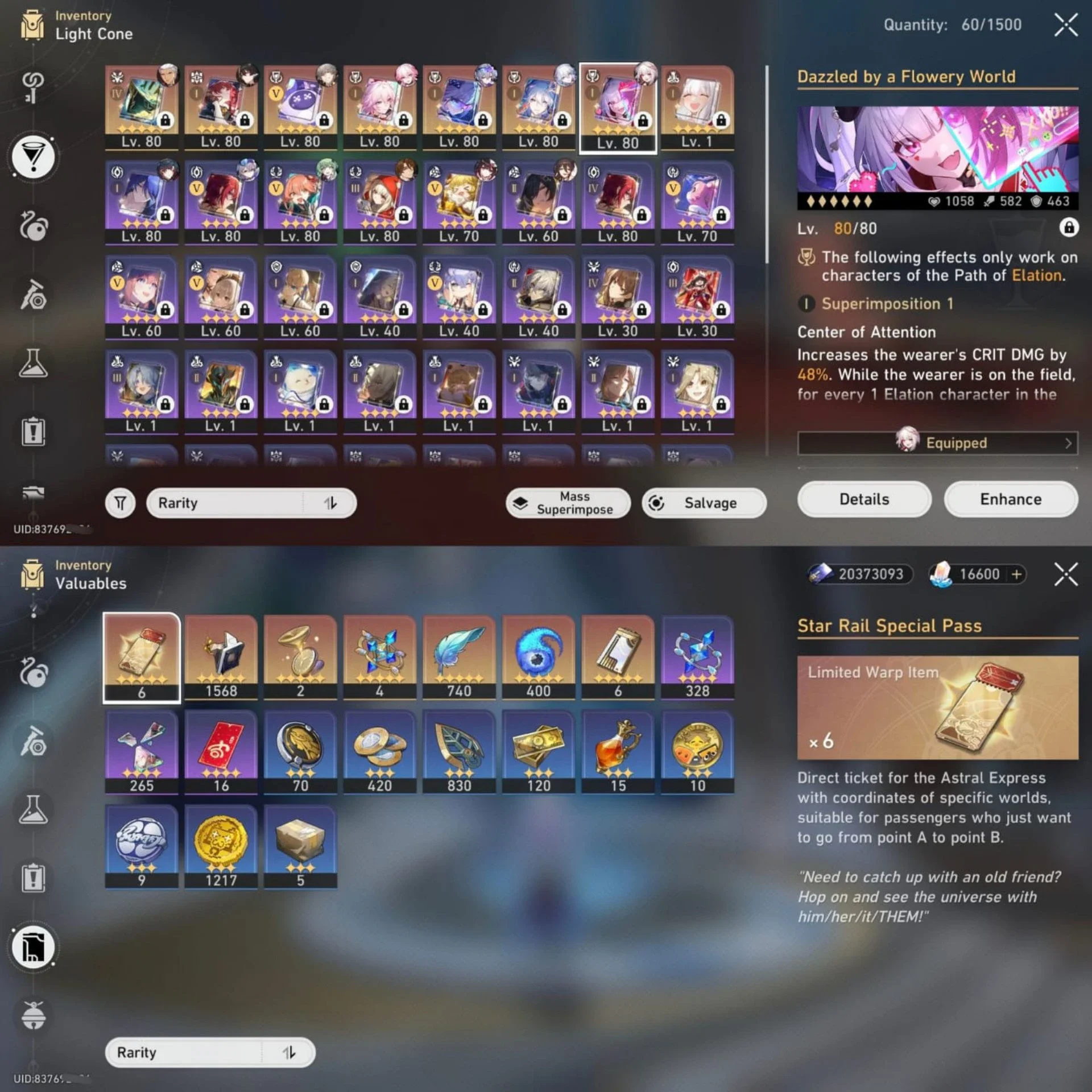 ALL ELATION E1S1 + MBLADE HOHO E1, ARCHER + SPARKLE, WELT E2 + 110 GOLD TICKET
