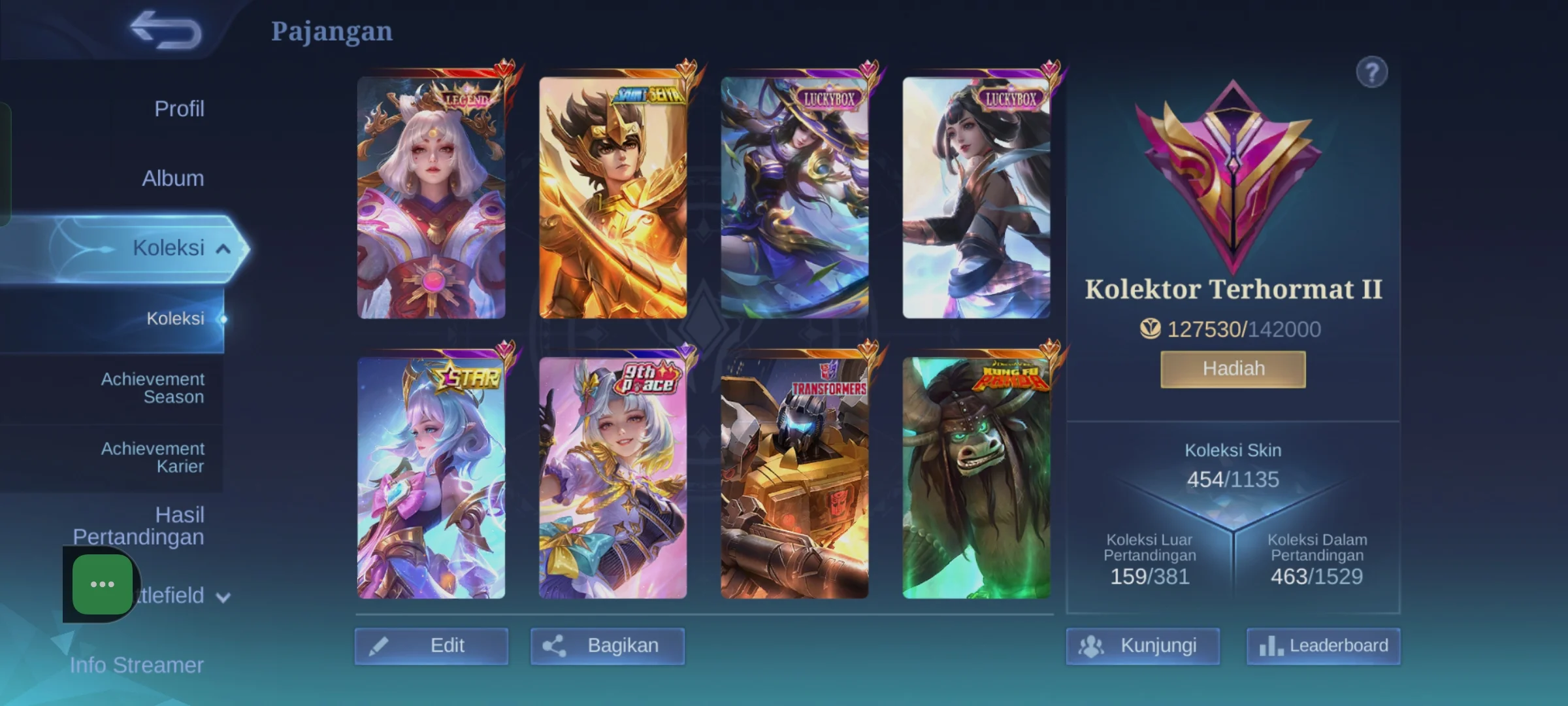 Akun ml , pensi jual cpt