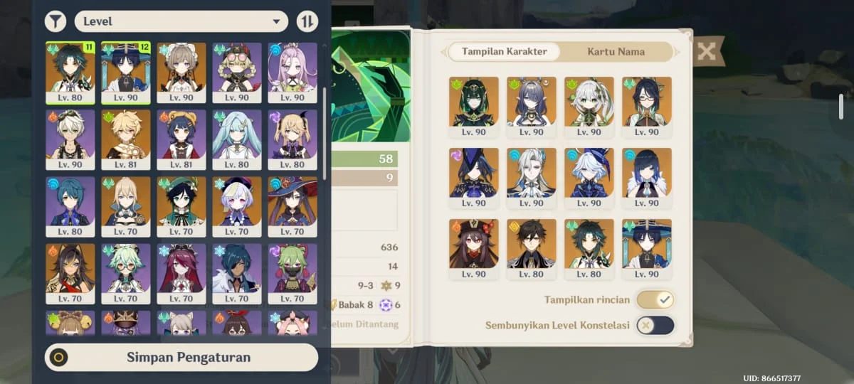 ASIA | 28x 5★ (2x Sigs) | Nefer+Sig, Furina+Sig, Sandrone, Nahida, Xianyun, Clorinde, Neuvillette,Furina,Yelan,Wanderer | GI-016