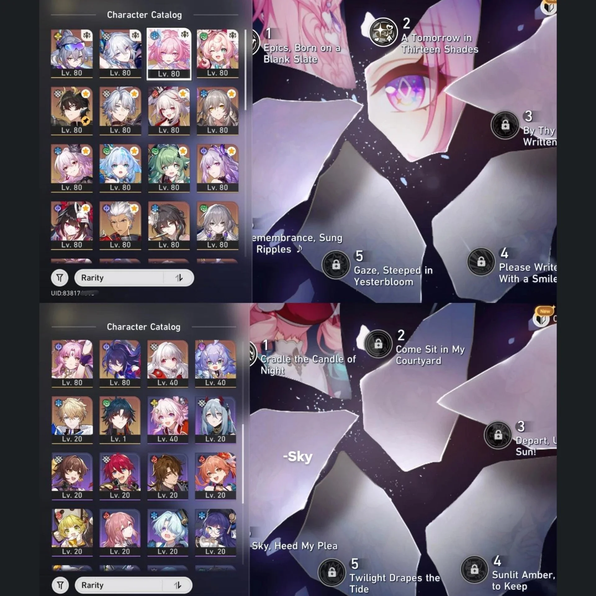 FULL REMEM ALL SIGN (CASTO OUTFIT, CYRENE E2, HYACINE E1) + FULL TEAM SW999 ALL SIGN, PHAINON SIGN+CERYDRA, RATE ON.