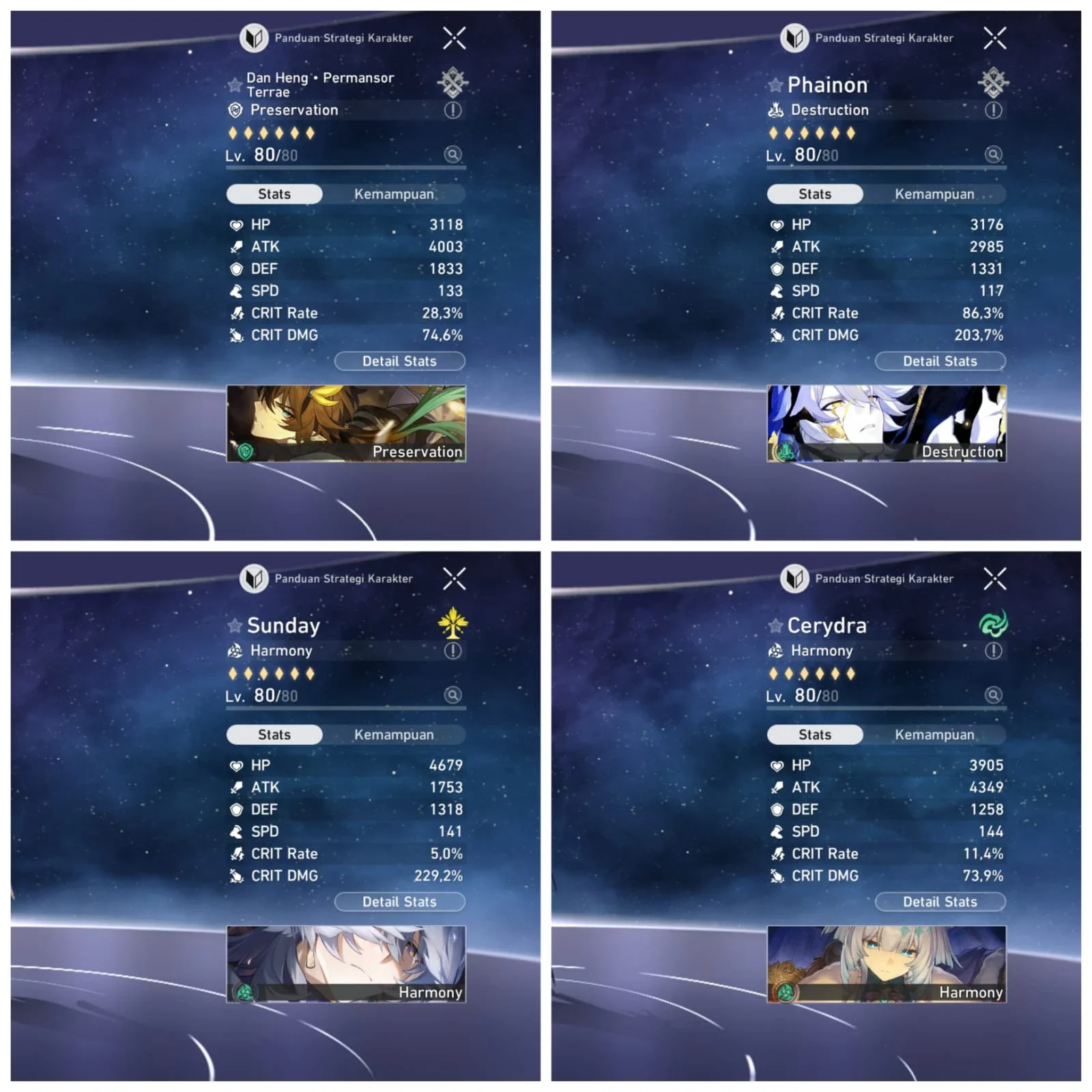 AKUN PRIBADI, 3 TIM PREM WELL BUILD + 10K STELLAR JADE
