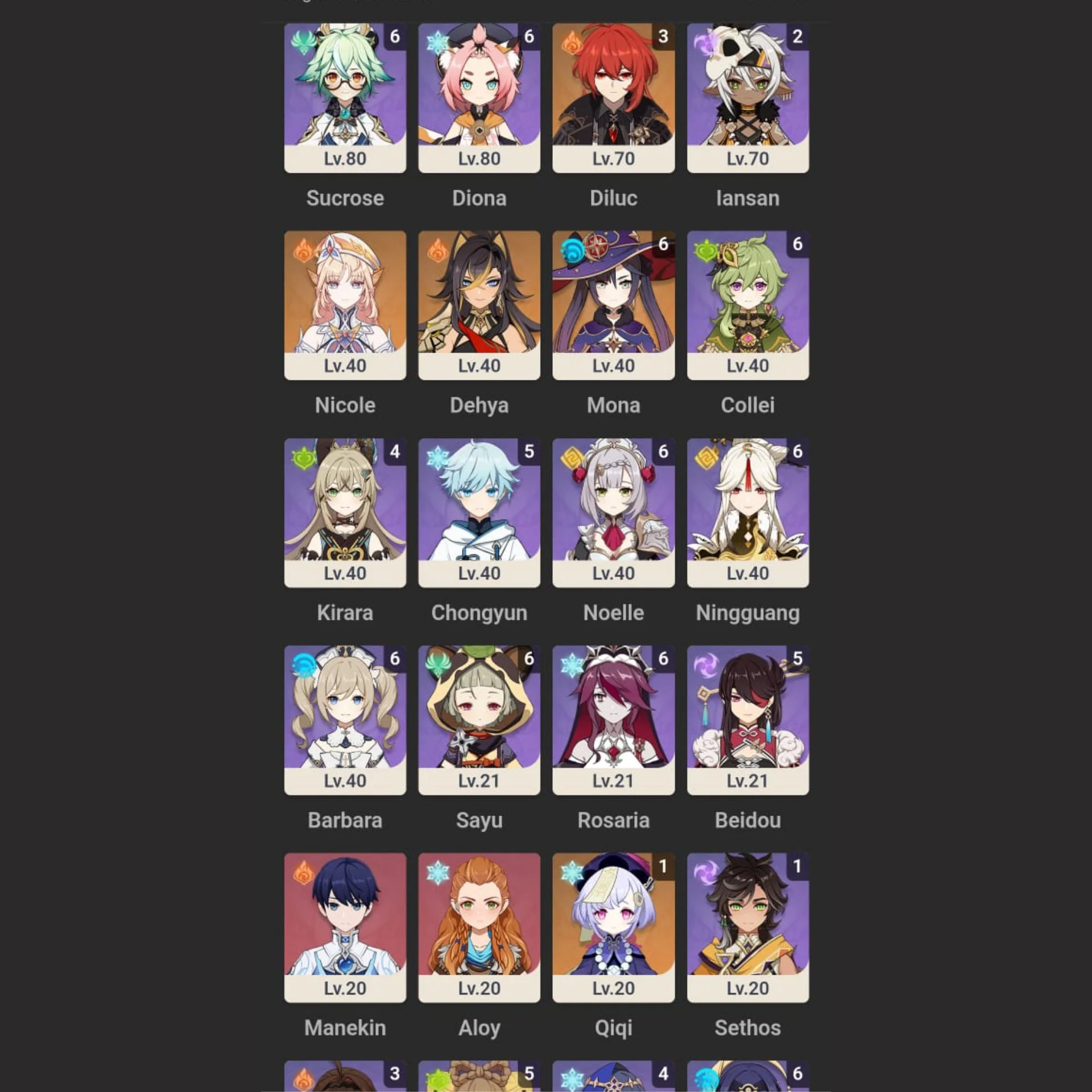 NEUVILLETTE C1R1 + ZIBAI C0R1 + WANDERER C1R1 + HUTAN C1R1 + SHENHE C1R1 + KOKOMI C0R1 + FURINA C0R1 + AYAKA C0R1 + XIAO C0R1