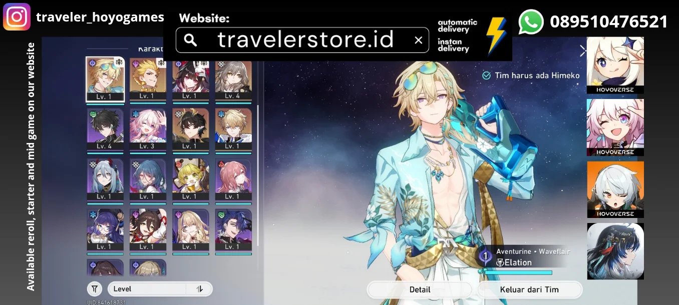 Waven + Gilgamesh Sparkle DanhengPT TL 4 MC Female All Unset