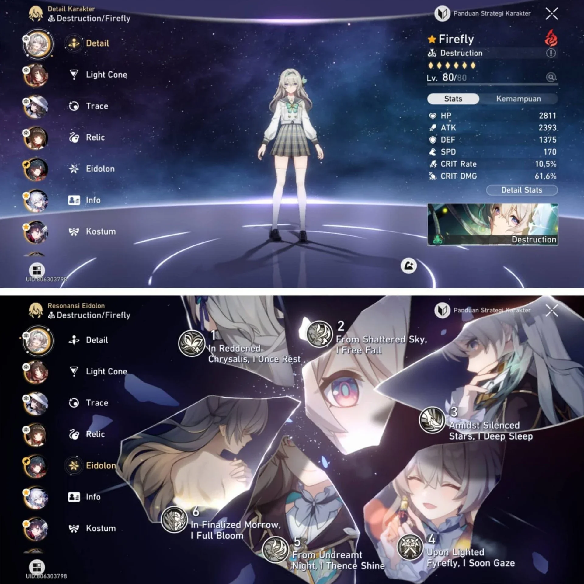 HSR E6 FF PREMIUM TEAM + AKUN ZZZ