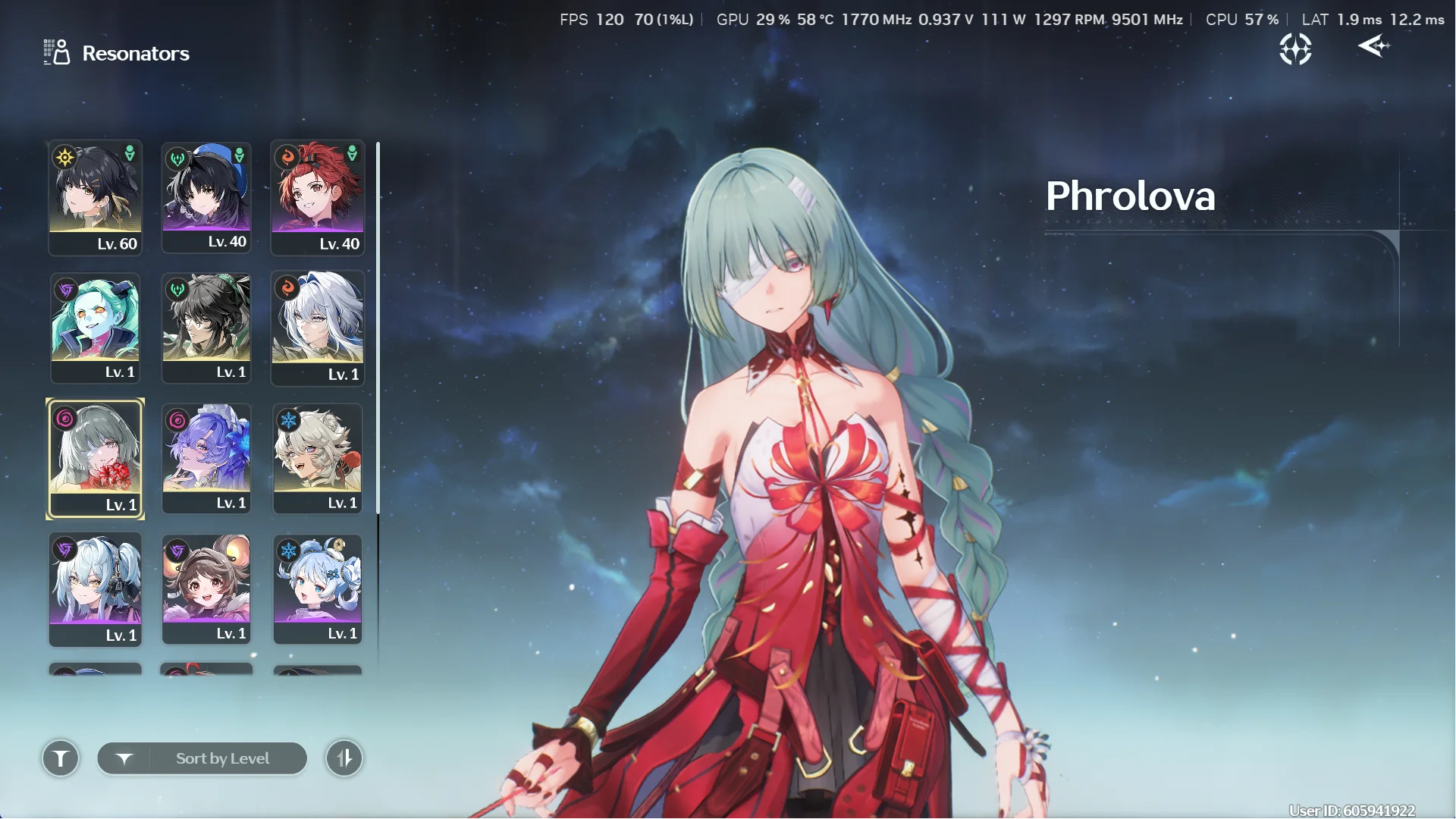 EU | 8x 5★ (1x Sig) | Phrolova+Sig, Qiuyuan, Galbrena, Cantarella, Rebecca | 3.7k Astrite (Unset Bday) | WW-026