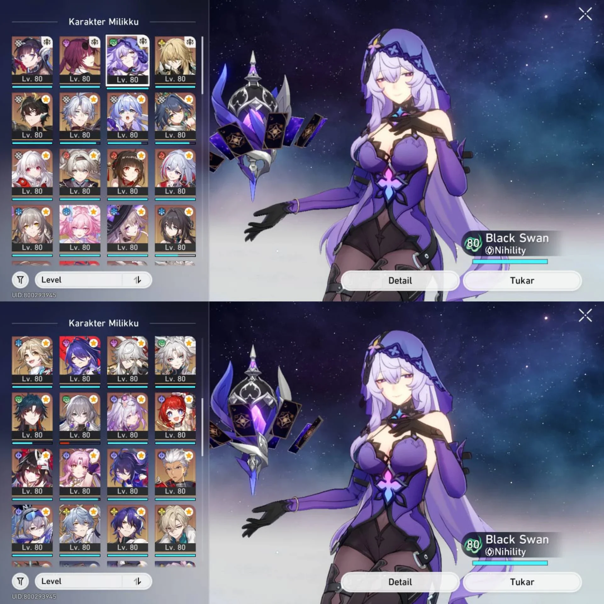 WTS AKUN HSR MID/END GAME - WHALE/DOLPHIN READY