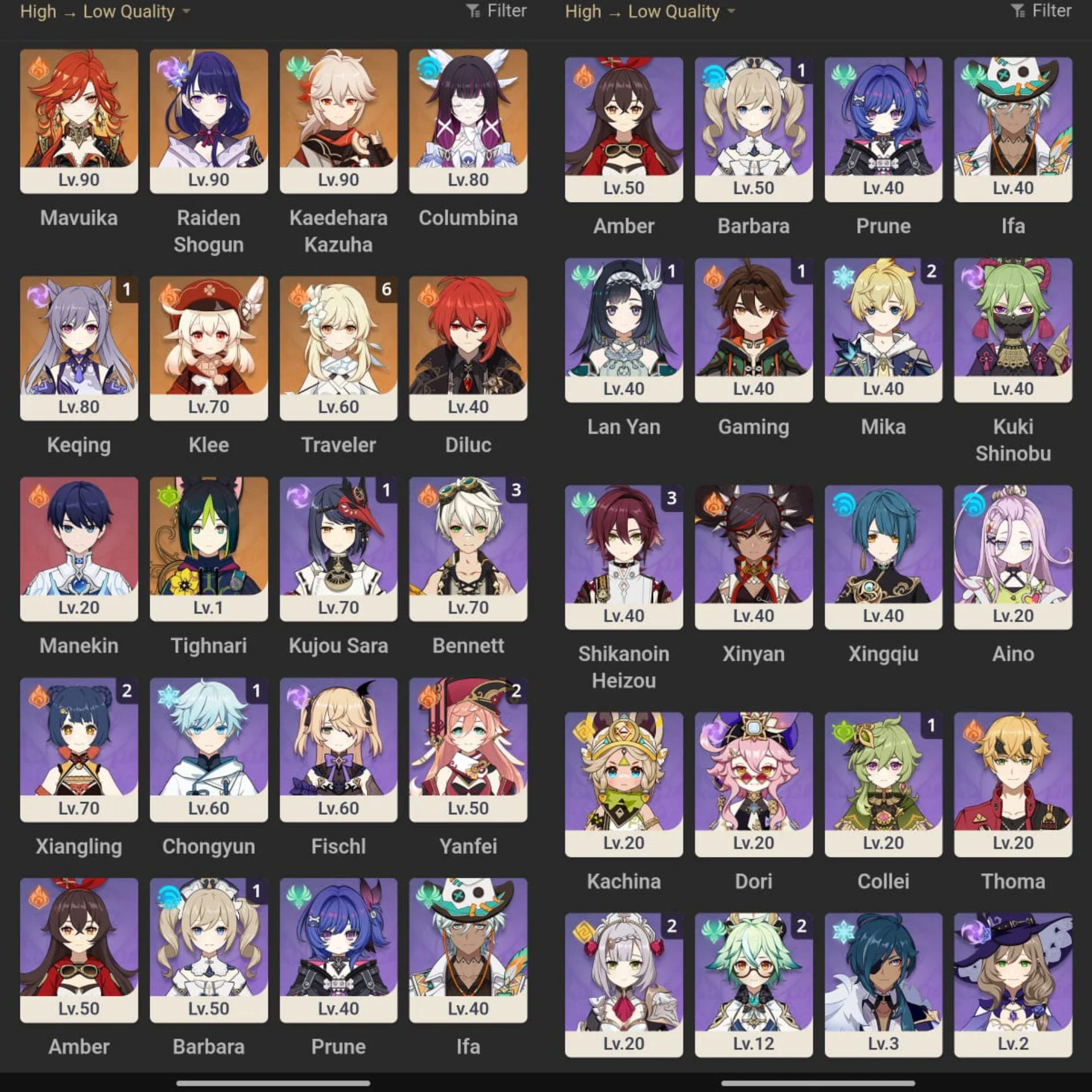5 LIMITED COLUMBINA SIGN - COLUMBINA MAVUIKA RAIDEN KAZUHA KLEE DLL - AR 55