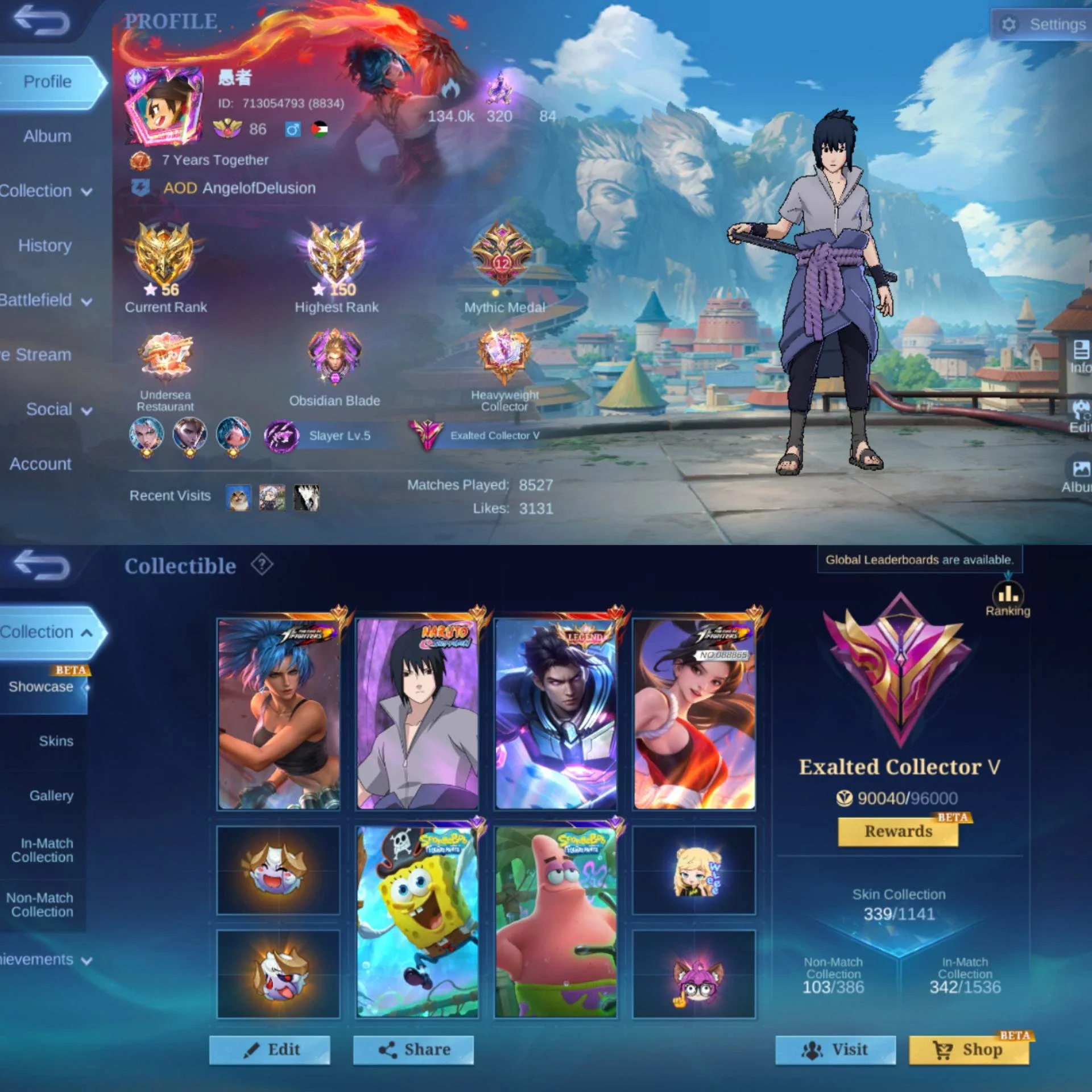 AKUN SASUKE LEGEND ALU MAI SHIRANUI