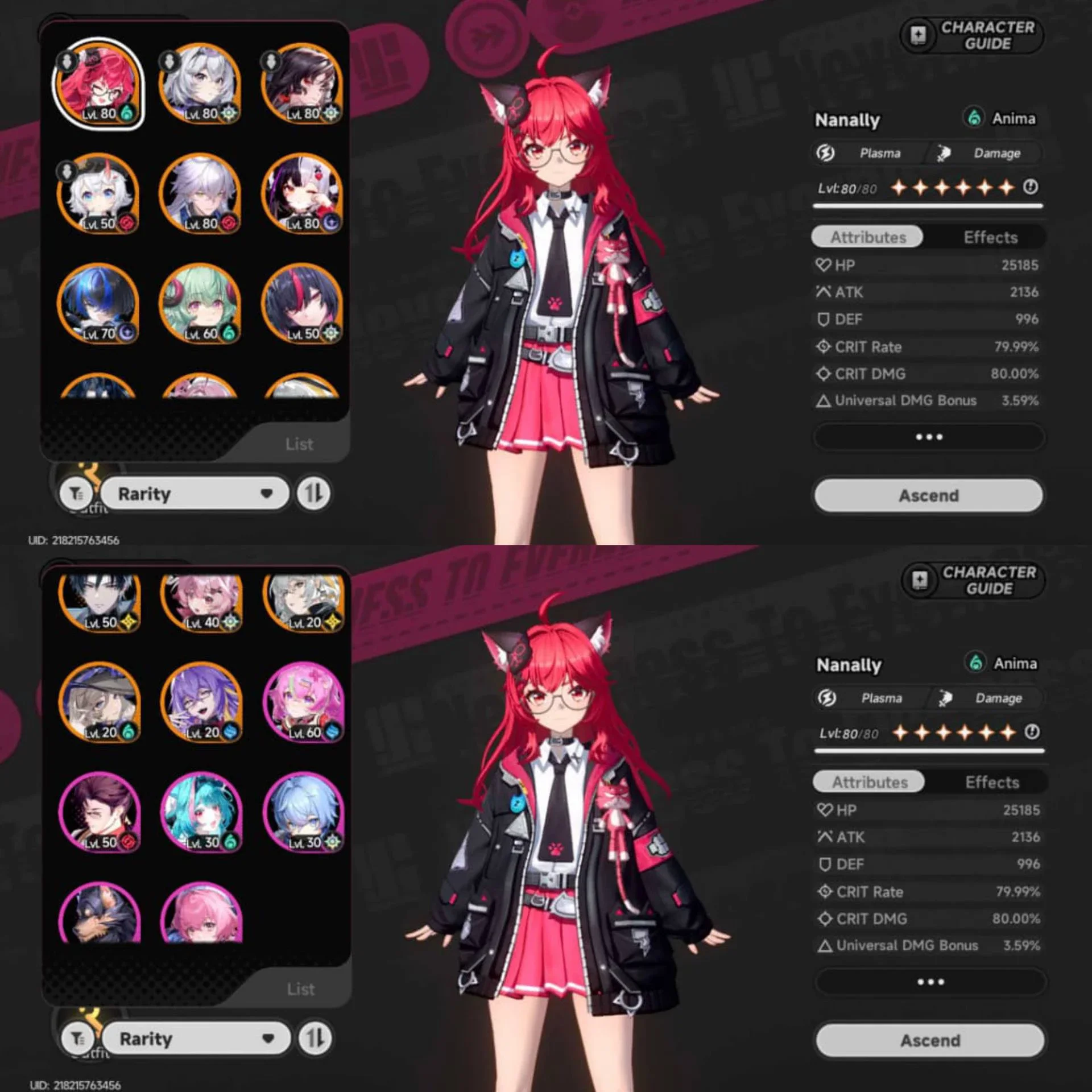 NTE ALL CHARACTER