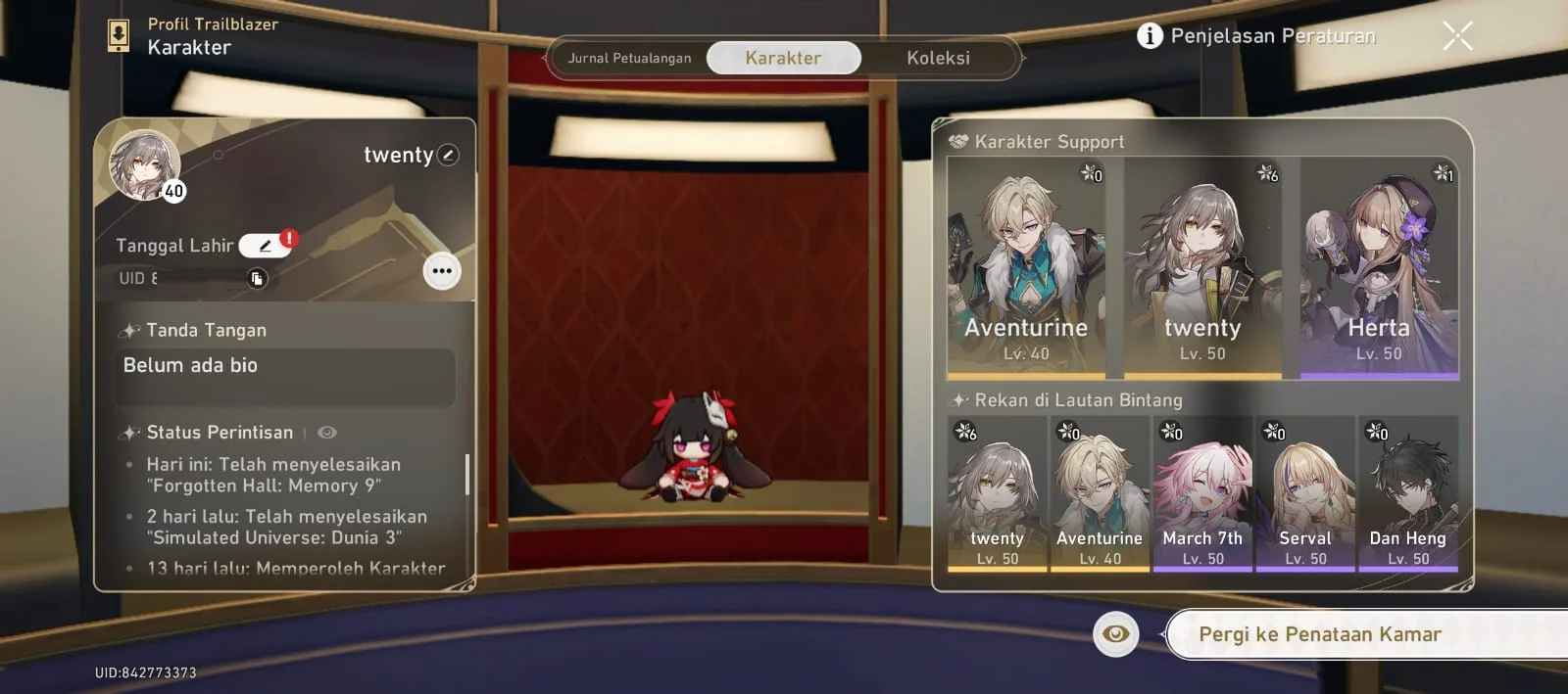 Akun HSR REROLL