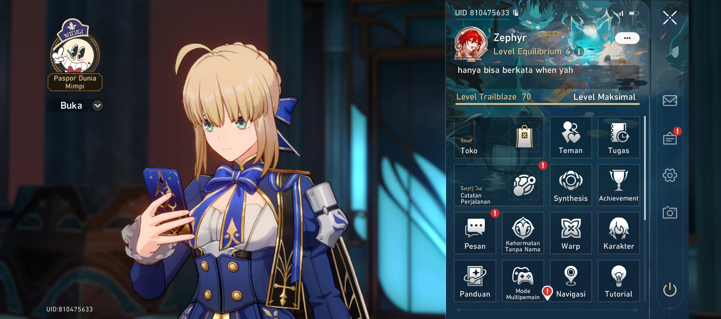 WTS  akun hsr mid to end game