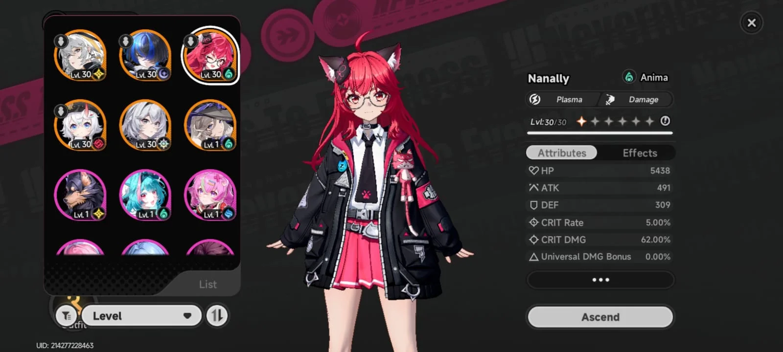 SEA | 14x SSR | Nanally, Sakiri, Jiuyuan | Unset Bday (Google Login) | NTE-001