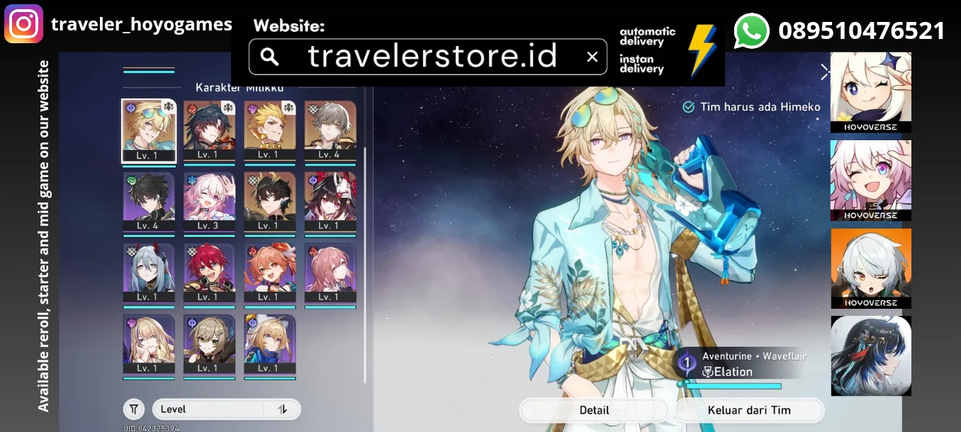 Waven + Mortenax Blade + Gilgamesh Sparkle DanhengPT TL 4 MC Male All Unset