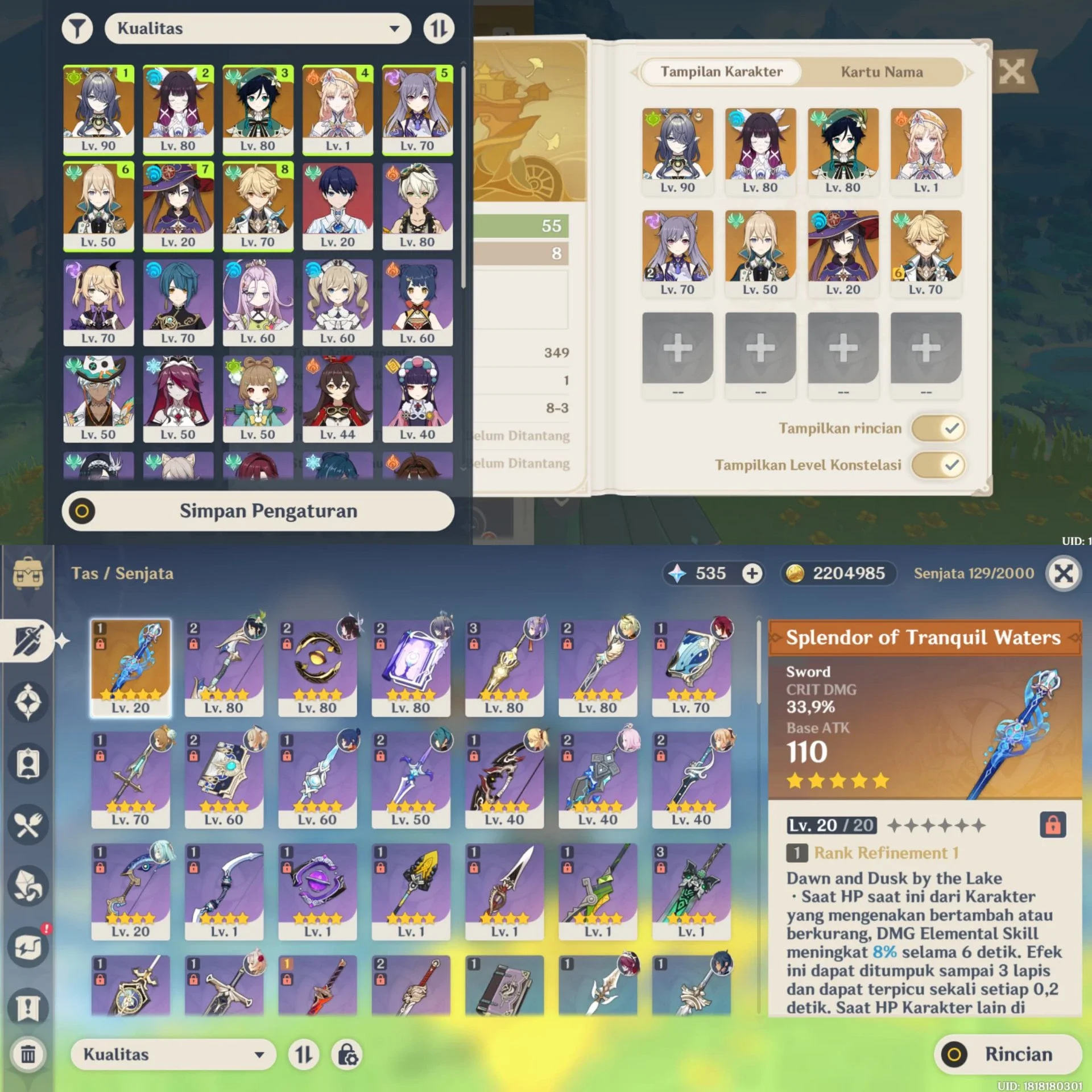 ACCOUNT GENSHIN