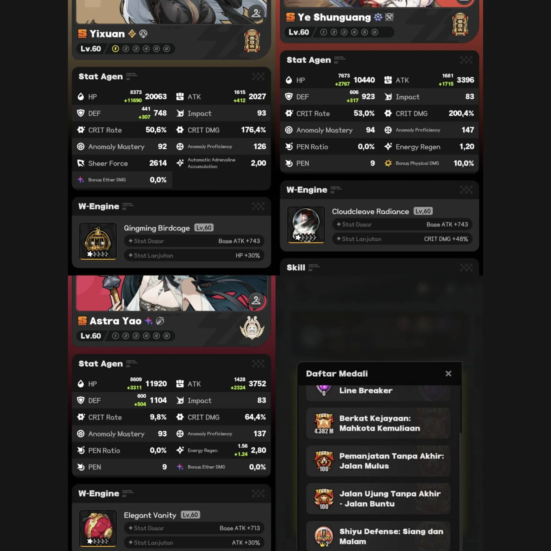 MIYABI M6, YI XUAN M1, LUCIA M1