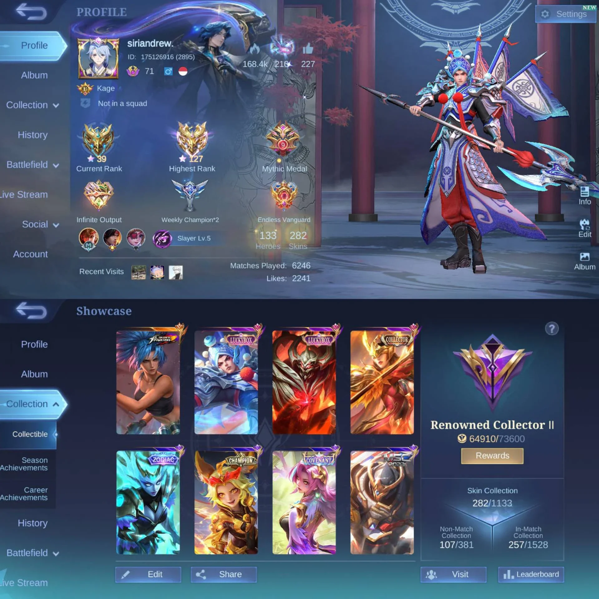 AKUN MLBB SEJAK 2018, PERNAH IMMO, SKIN BANYAK