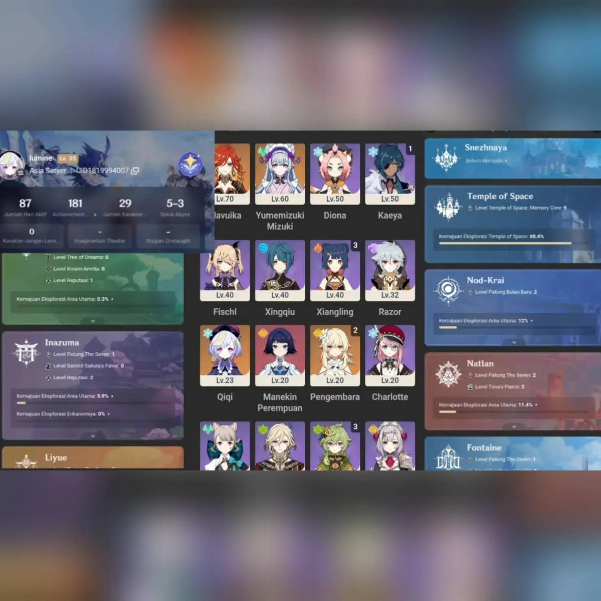 JUAL GENSHIN POLOSAN MAVUIKA + QIQI + YUME