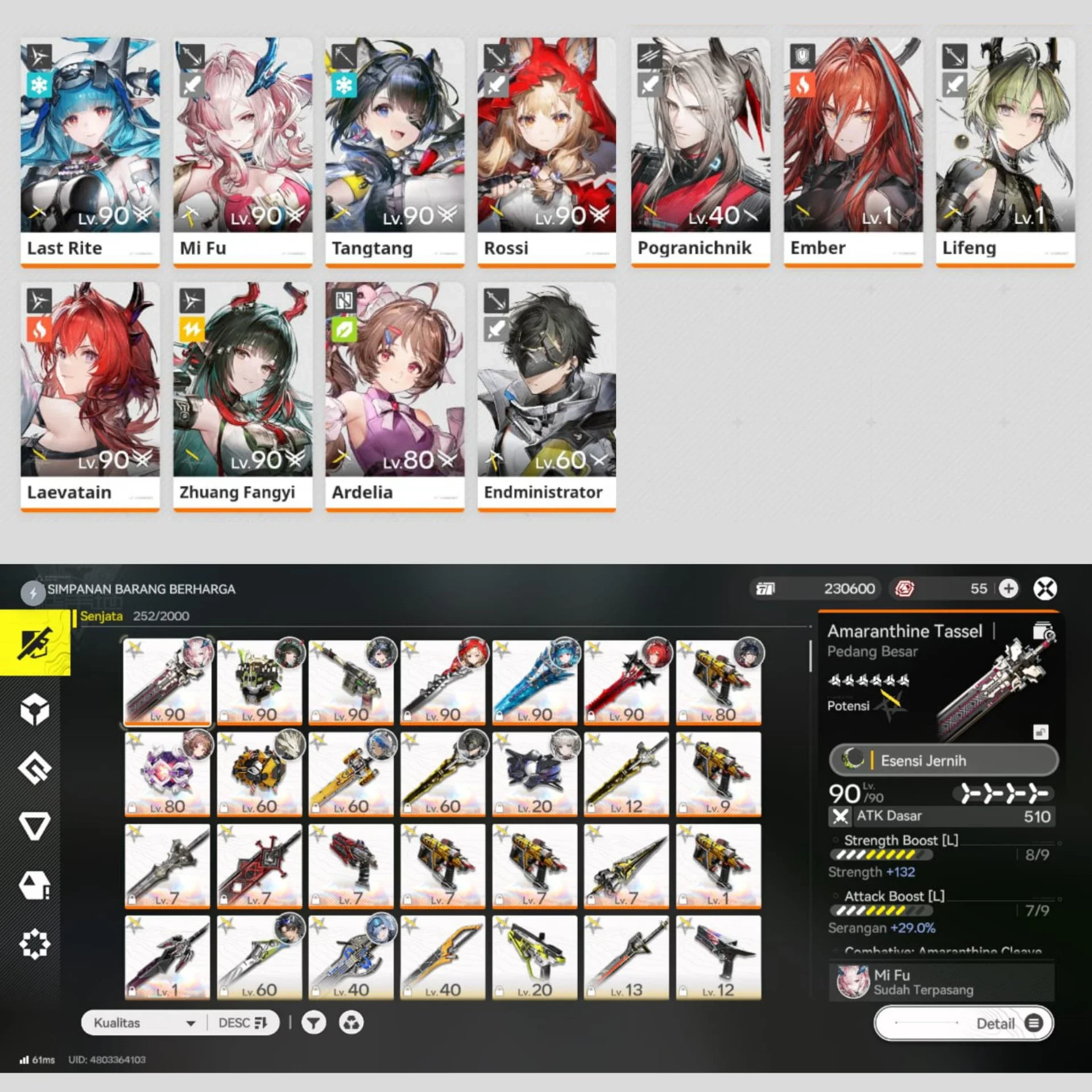 CHAR LIMIT 5 SIGNATURE SEMUA