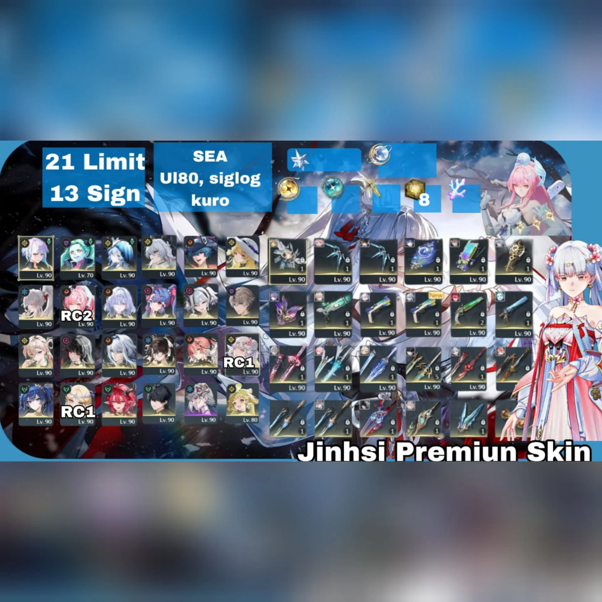 HIYUKI PREMIUM, AEMEATH PREMIUM, MANY LIMITED CHAR