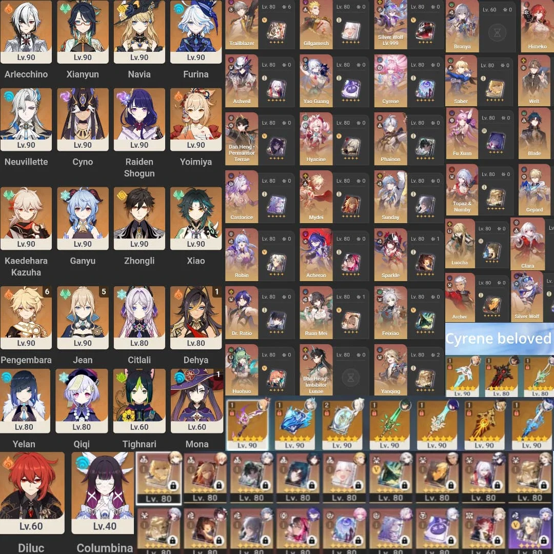 AKUN GENSHIN ARLE DAN HSR SEPAKET
