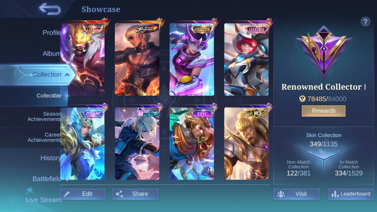 GS Kof, Legend franko, collect wanwan