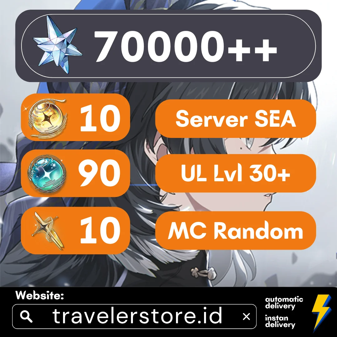 70000-72000 Astrite Akun Reroll SEA