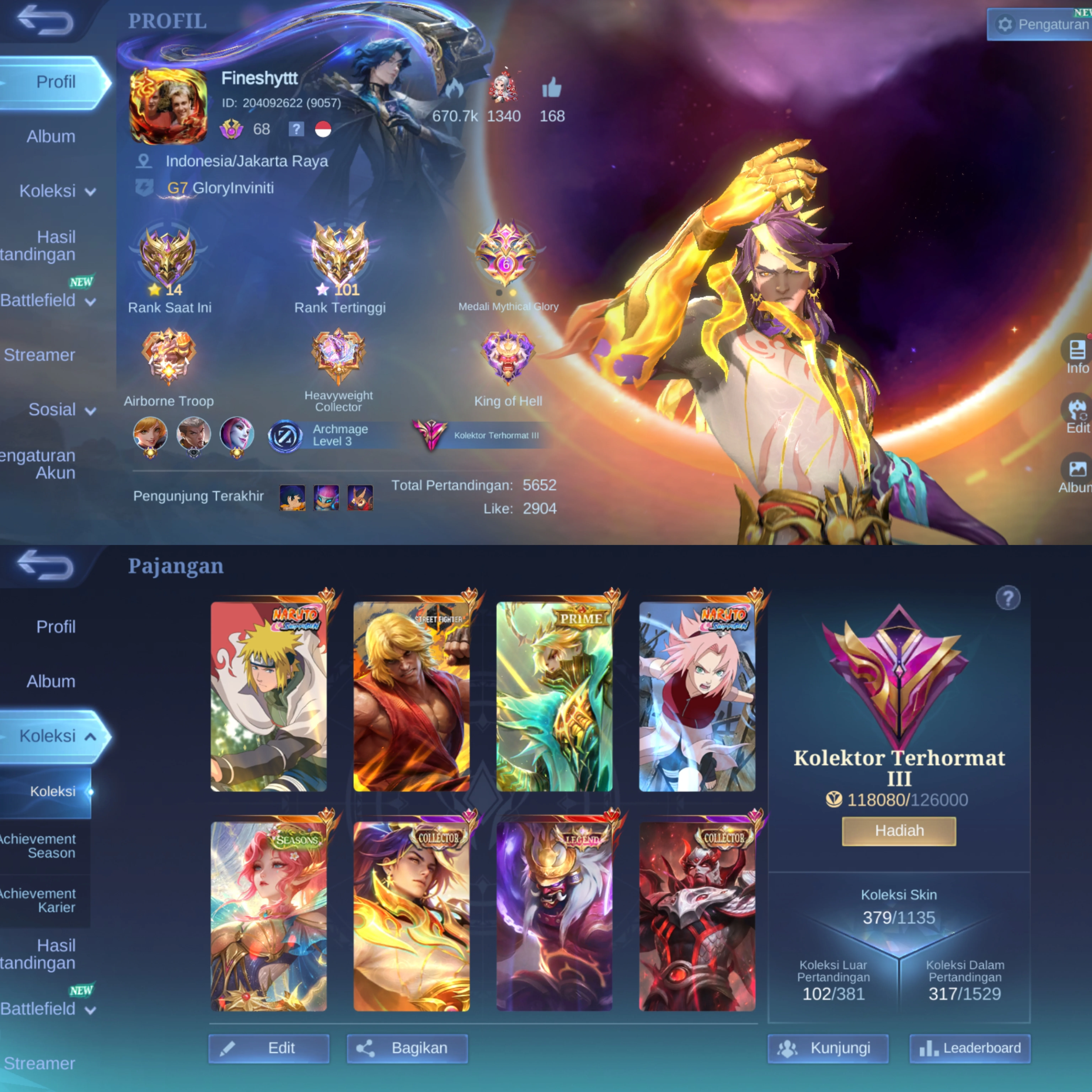 Akun TERHORMAT III SPEK EXP