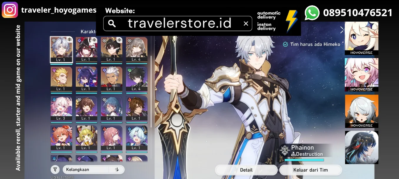 Phainon + Gilgamesh Archer DanhengPT Sparkle TL 4 MC Female All Unset