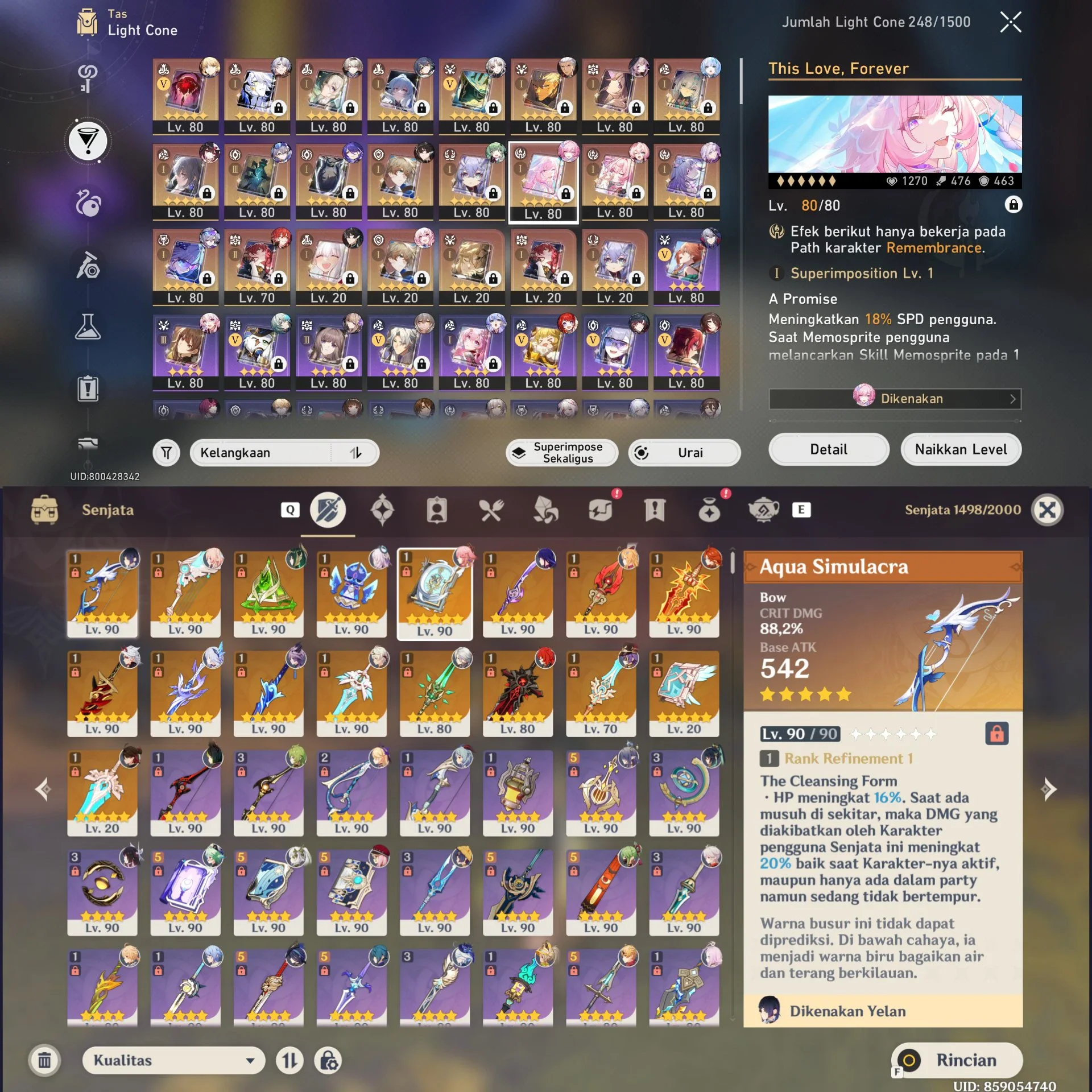 GI + HSR FULL META PREM (STELLAR, LUNAR, MAVUI, SKIRK, ELATION, CASTO, THEHERTA, PHAINON, DLL)