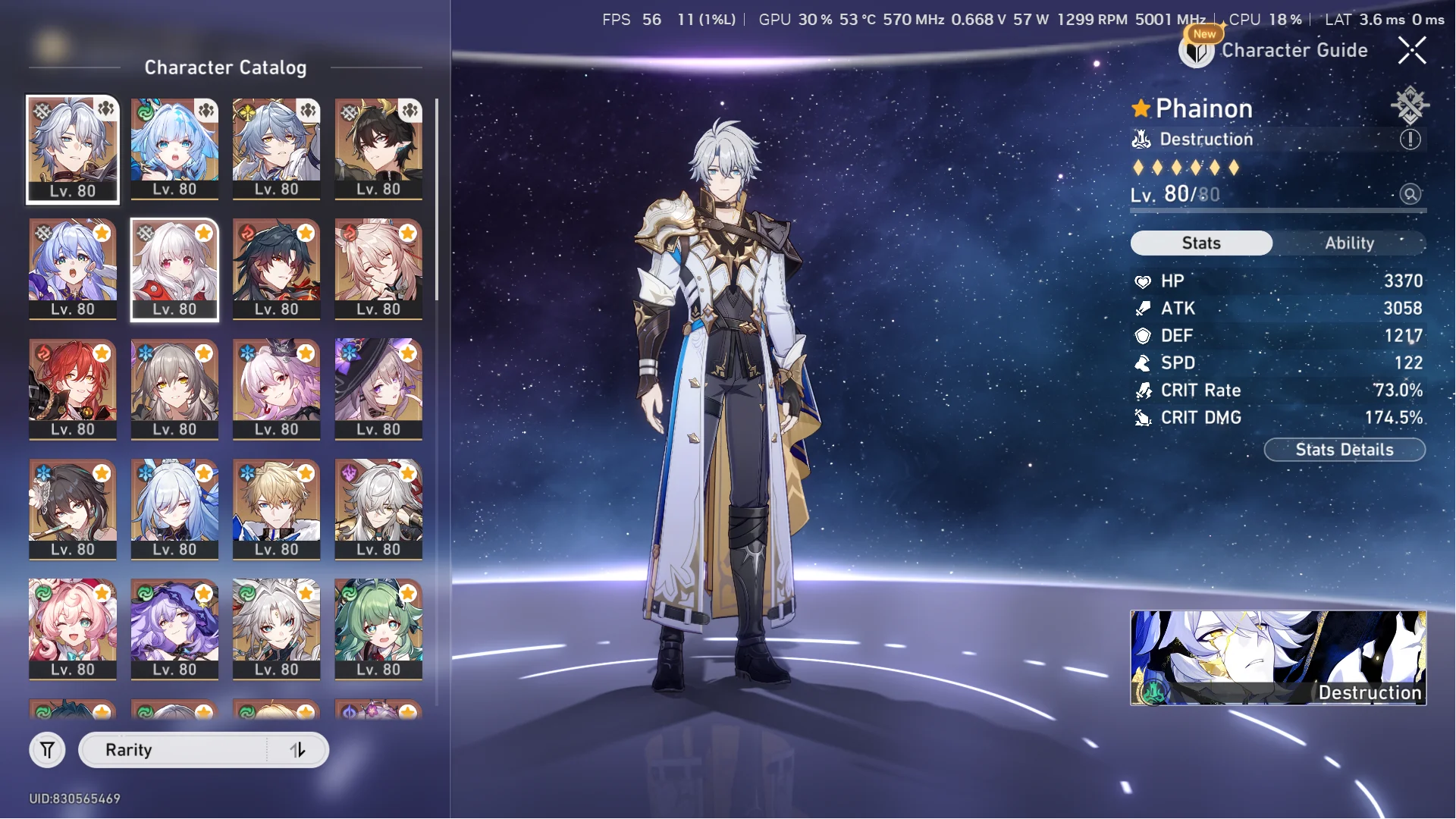 ASIA | 66x 5★ (10x Sigs) | Saber+Sig, The Herta+Sig, Phainon+Sig, Jingliu+Sig, Robin+Sig, M Blade, Cerydra, Sunday | HSR-012