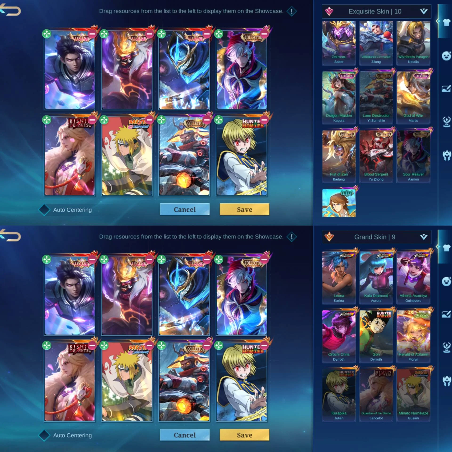 4 LEGEND, 4 KOF, 2 HXH, 1 KISHIN, 1 NARUTO, 5 CC
