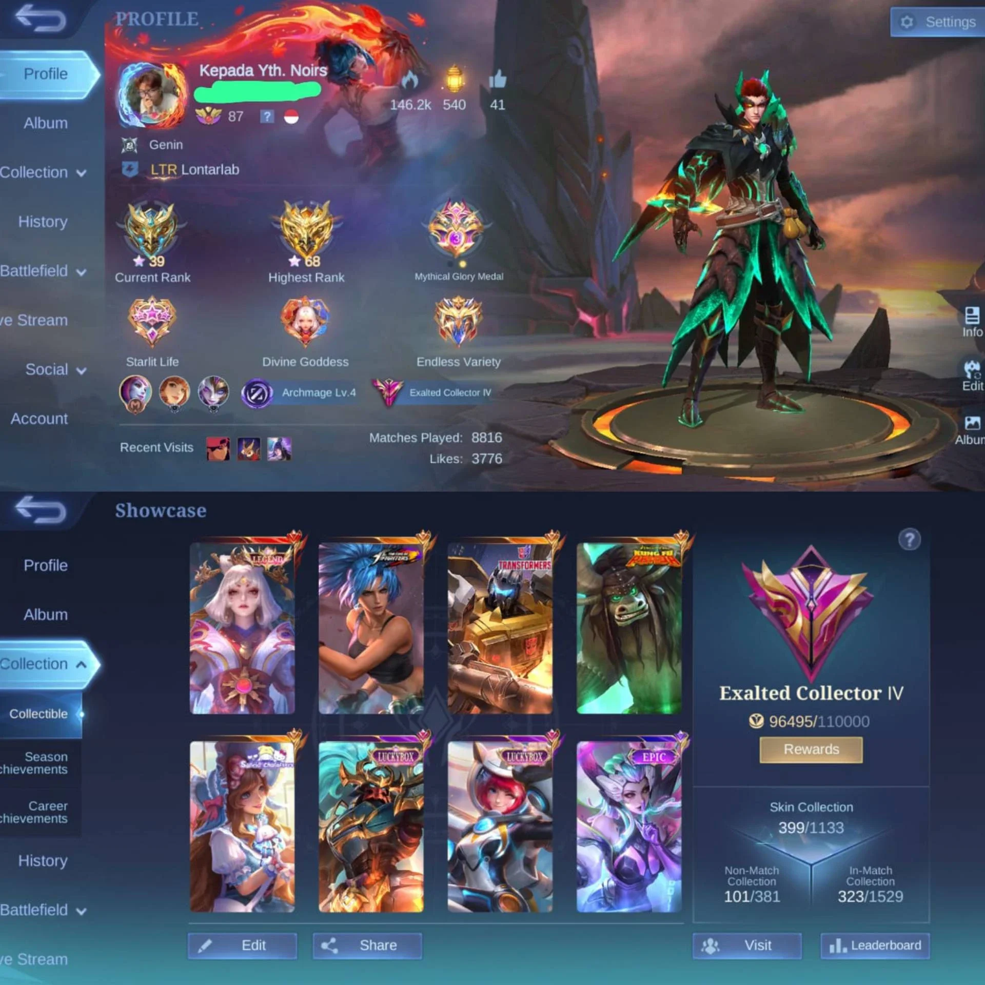 AKUN LUNOX LEGEND