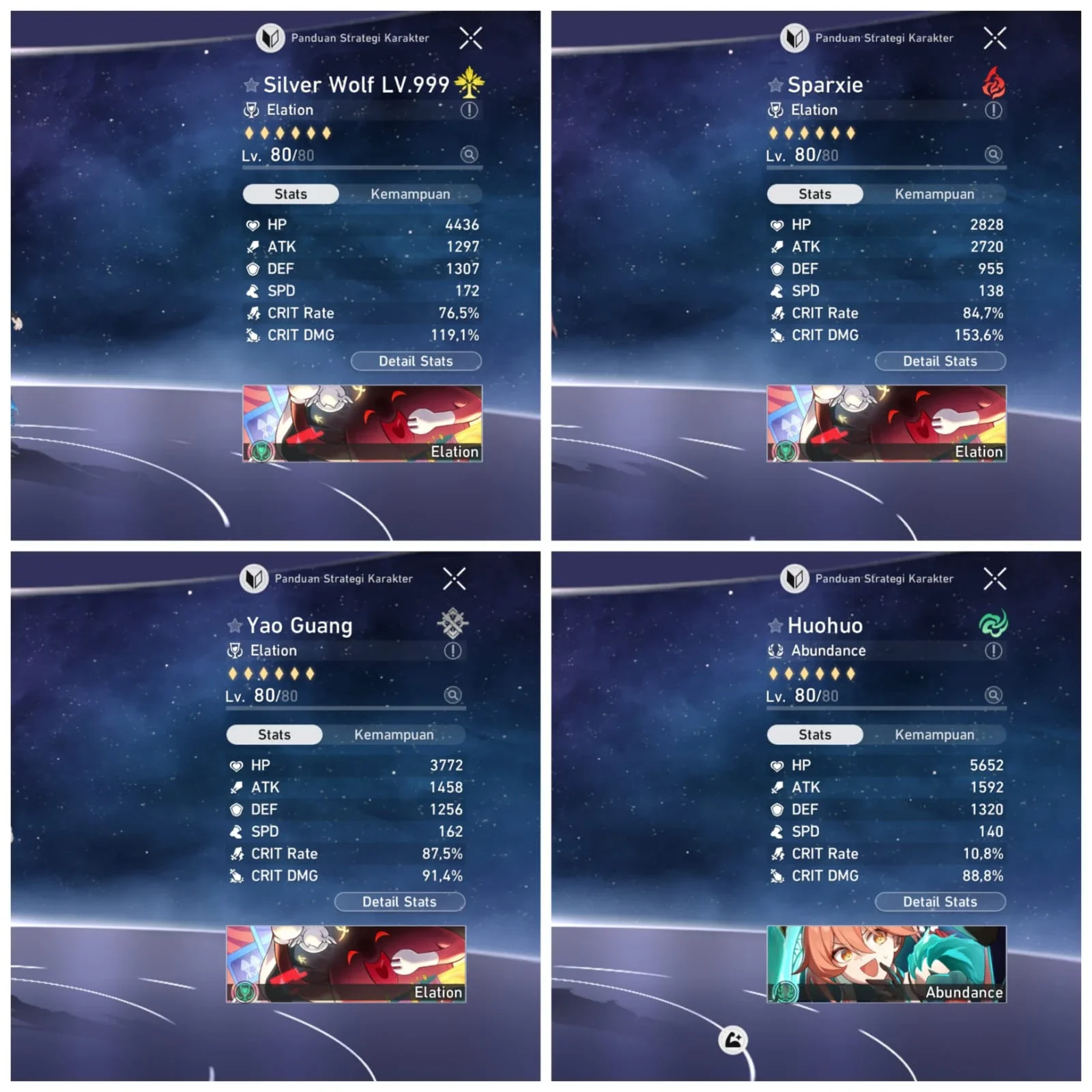 AKUN PRIBADI, 3 TIM PREM WELL BUILD + 10K STELLAR JADE