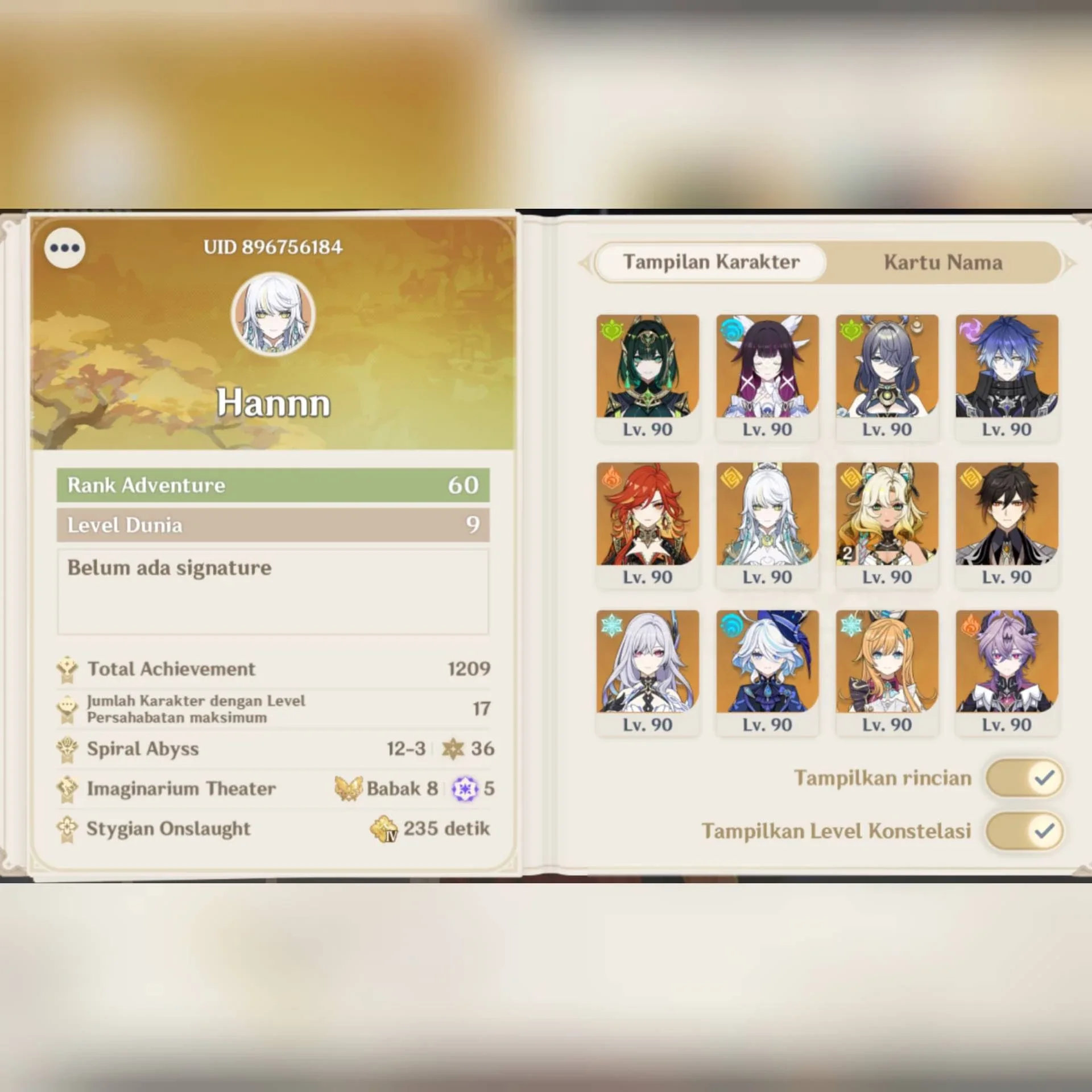 AKUN WELL BUILD SEMUA, XILONEN C2