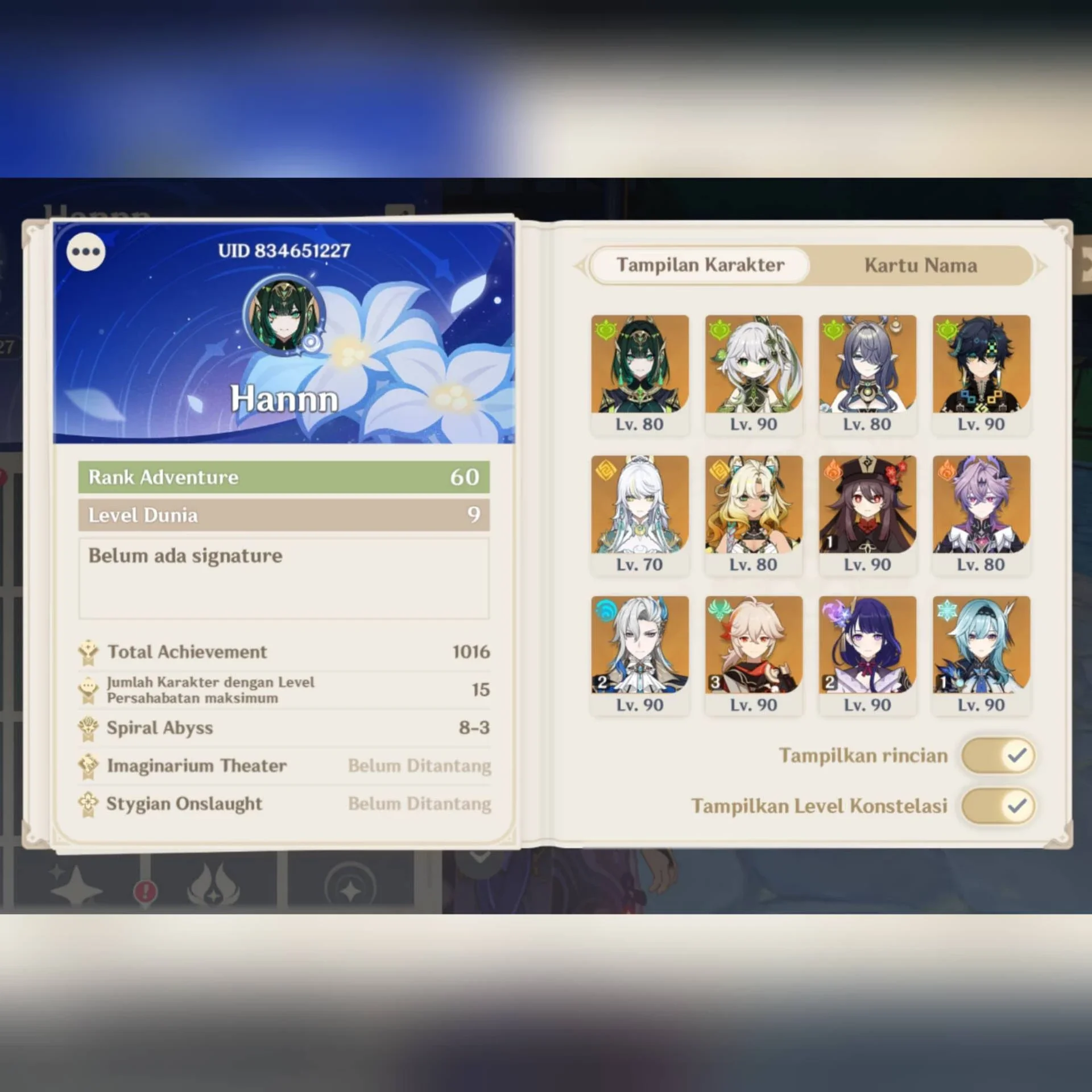 NOPAL C2 + RAIDEN C2 + KAZUHA C3 + HUTAO C1