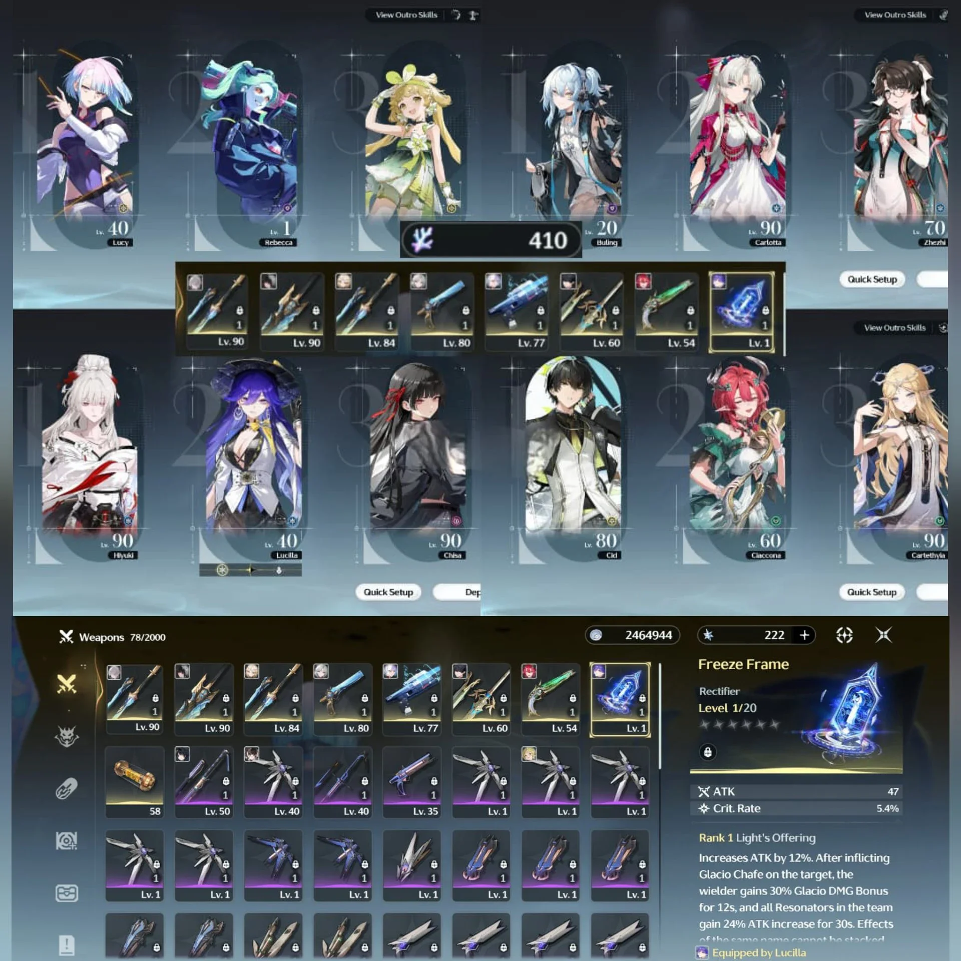 WUWA PREMIUM META LUCY TEAM, HIYUKI TEAM, CARTE TEAM, LOTTA TEAM