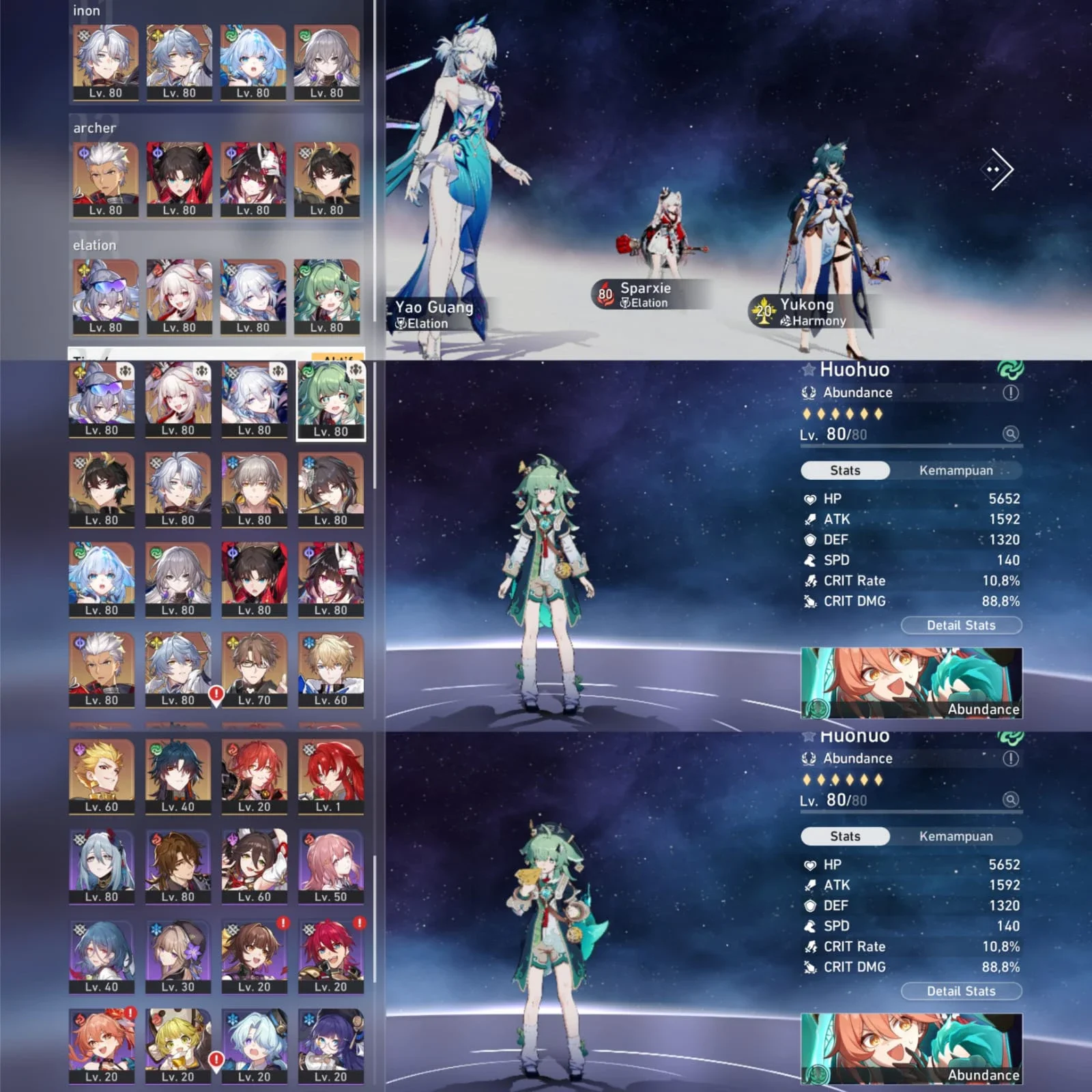AKUN PRIBADI, 3 TIM PREM WELL BUILD + 10K STELLAR JADE