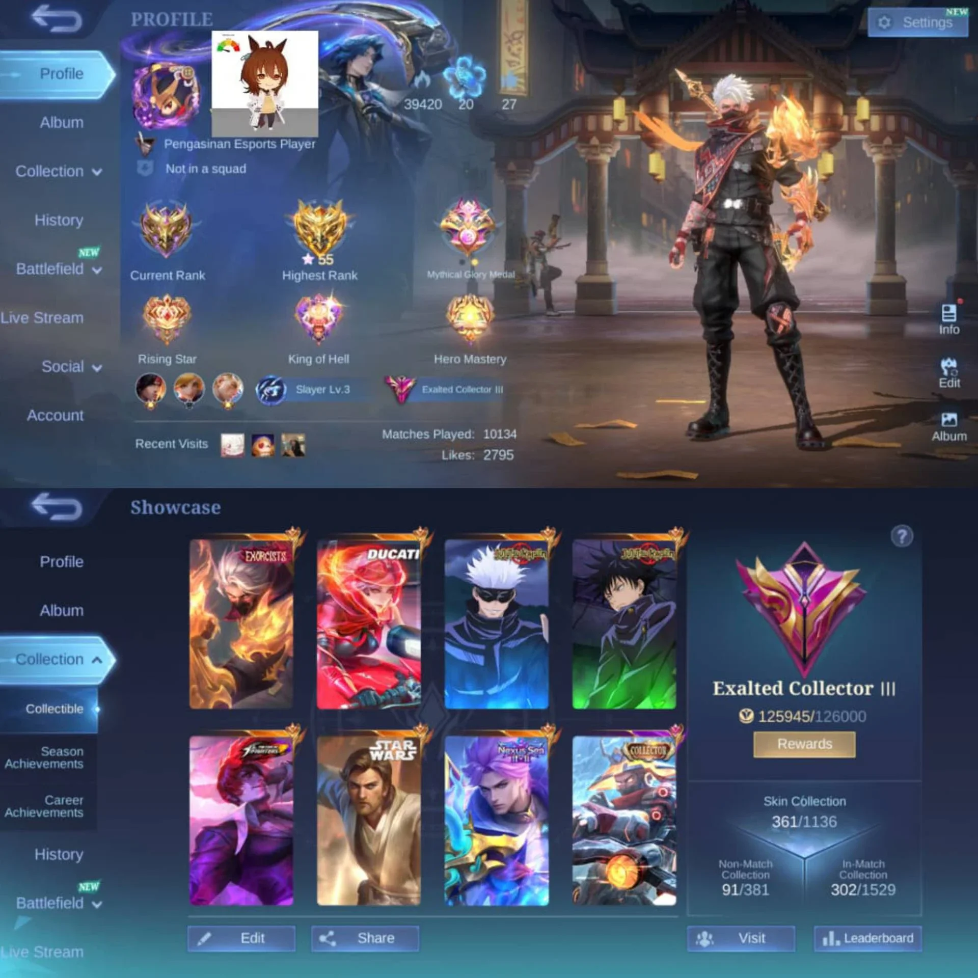 LEGEND FRANCO, KOF CHOU KARINA, JJK JULIAN XAVIER, EXO HAYA