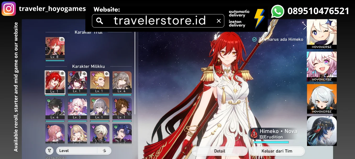 Himeko Novaflare + Sparkle Gilgamesh TL 4 MC  Female All Unset