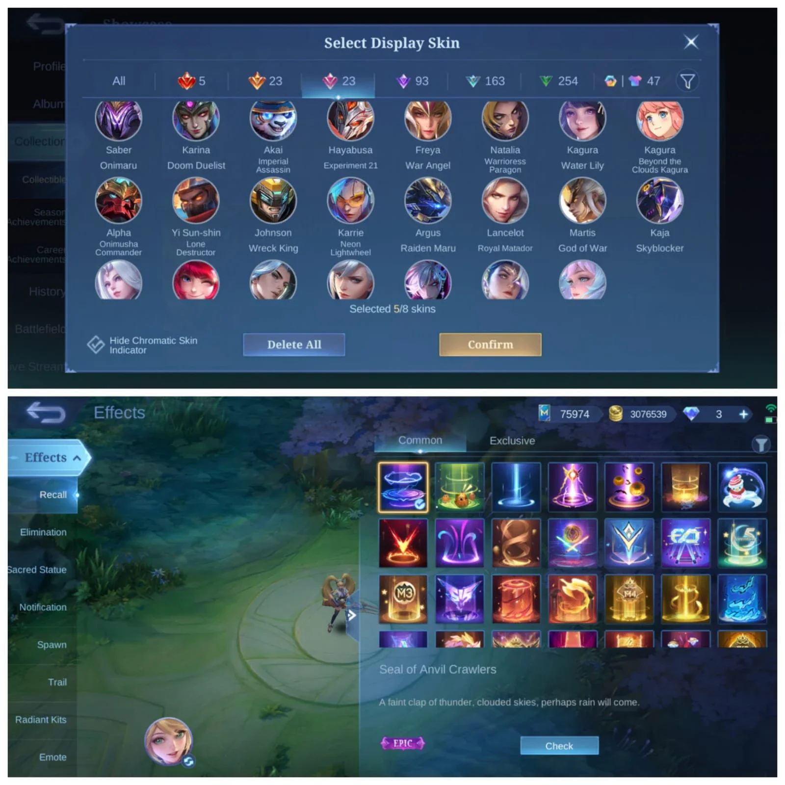 5 LEGEND, 5 ASPIRANT, 2 NARUTO COLLAB, JJK YIN, 6 CC